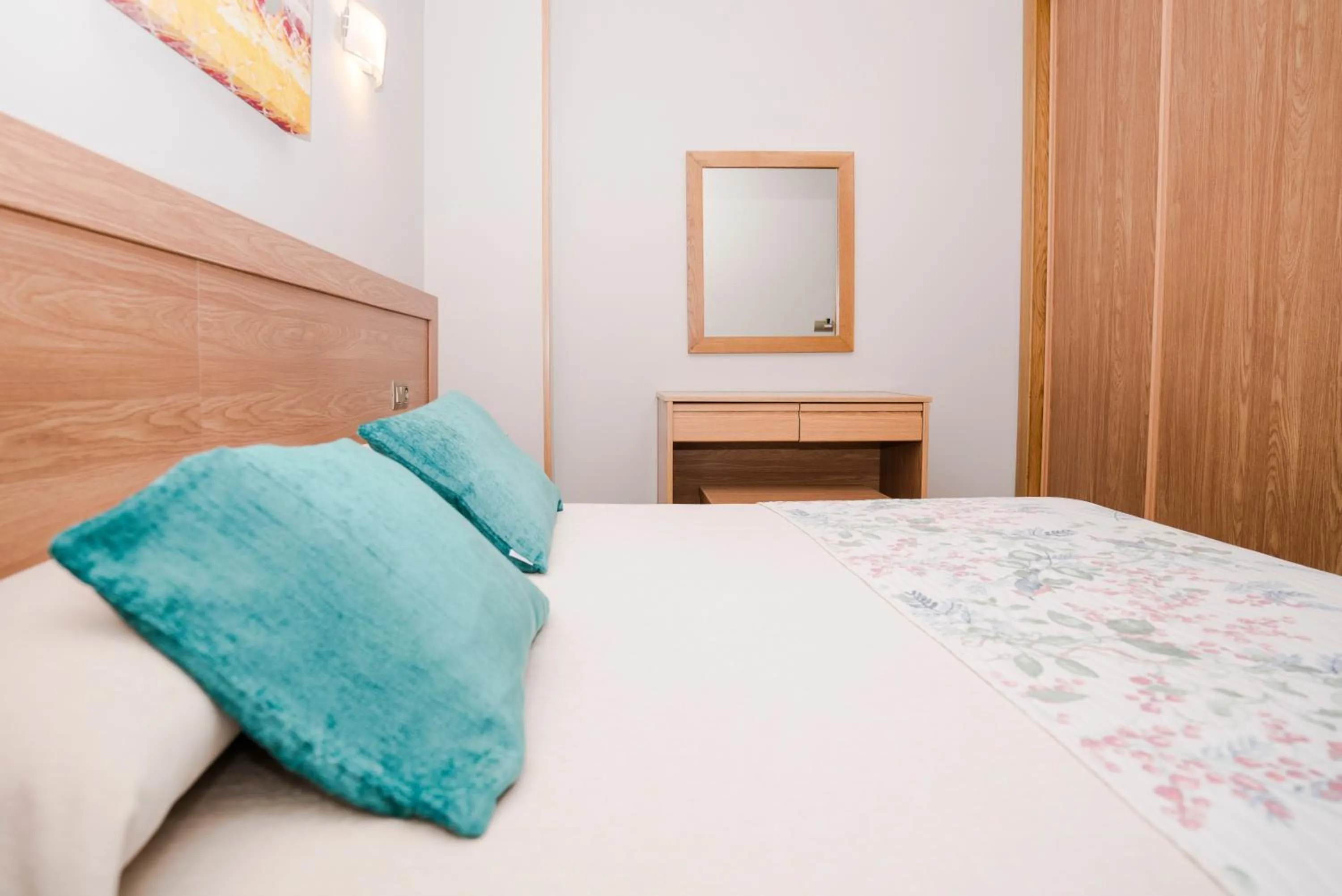 Bed in Hotel Caribe Sanxenxo