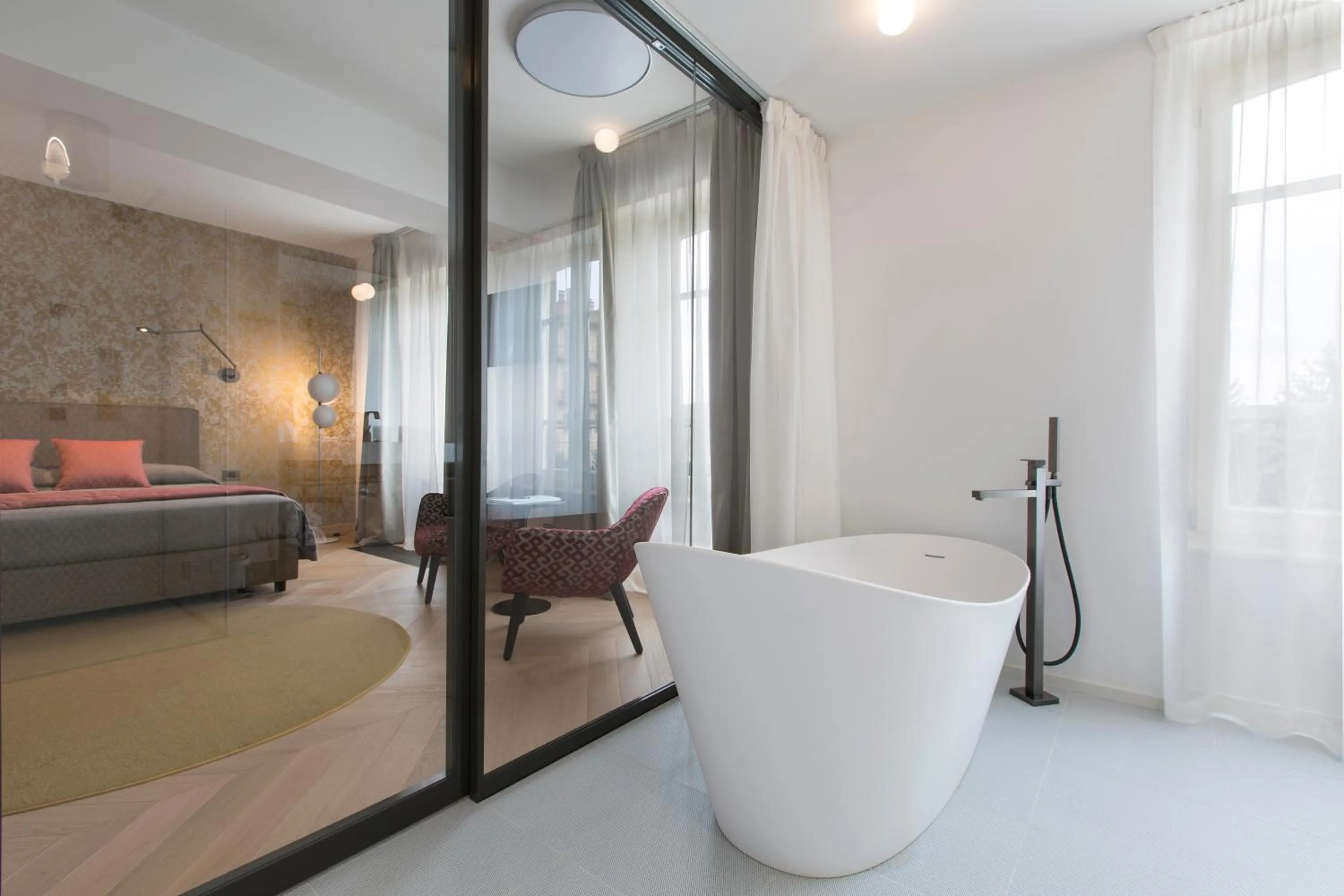 Bathroom, Bed in Villaggio Narrante - Le Case dei Conti Mirafiore