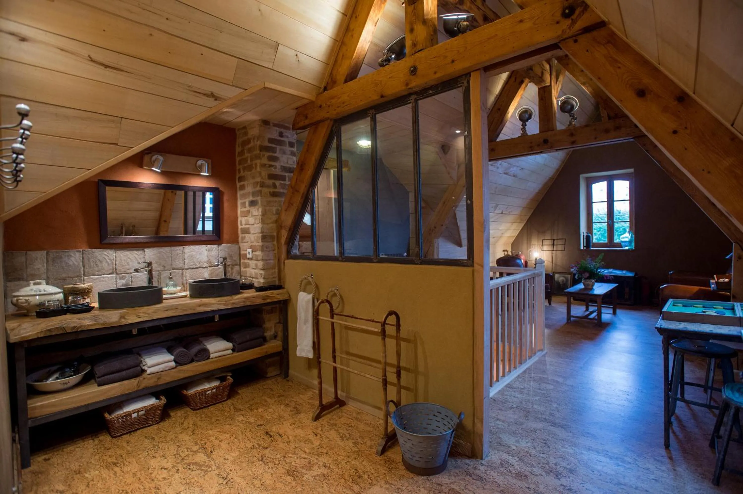 Bathroom in Le Rêve d'Aghon Chambres et Restaurant