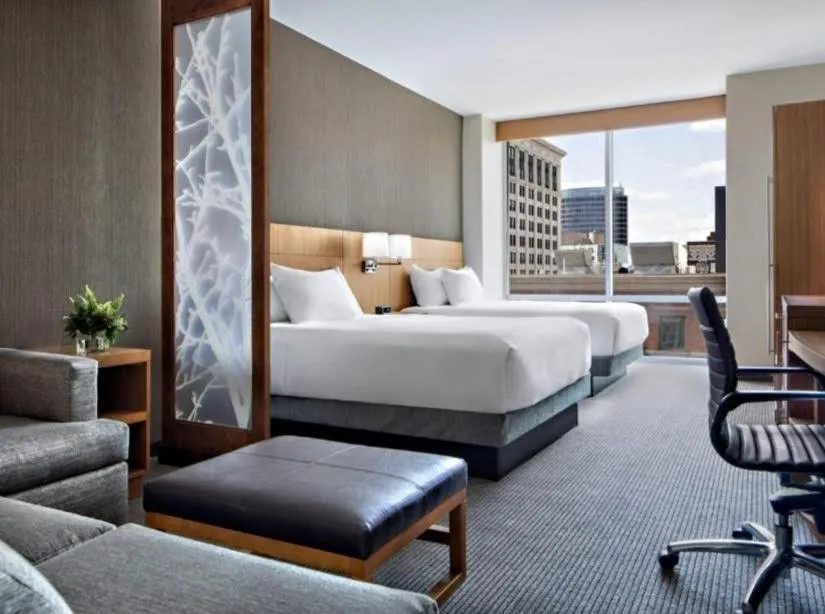 Bed in Hyatt Place Grand Rapids Downtown