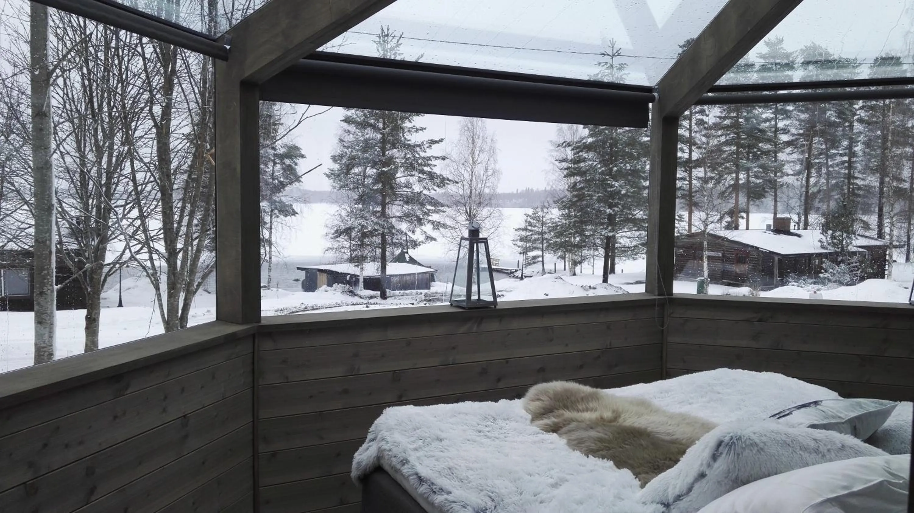 Bed in Revontuli Resort Glass Igloos