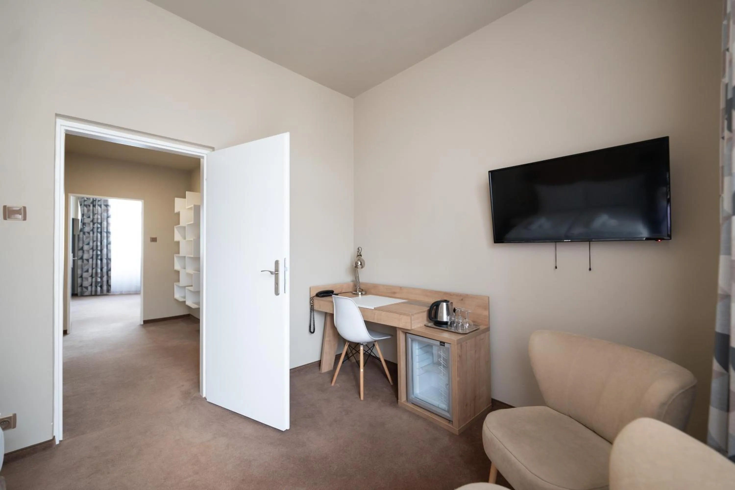 Communal lounge/ TV room in Hotel Liberec