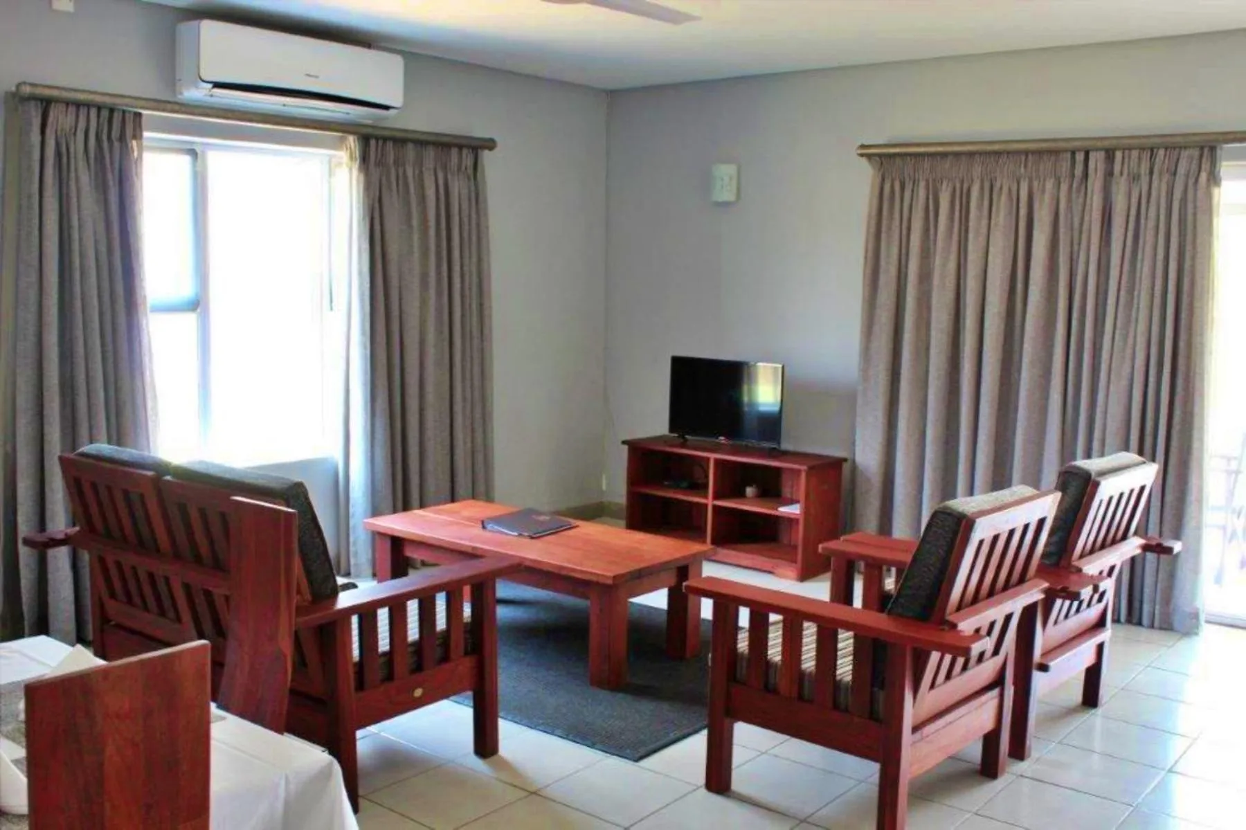 Seating area in Tlou Safari Lodge