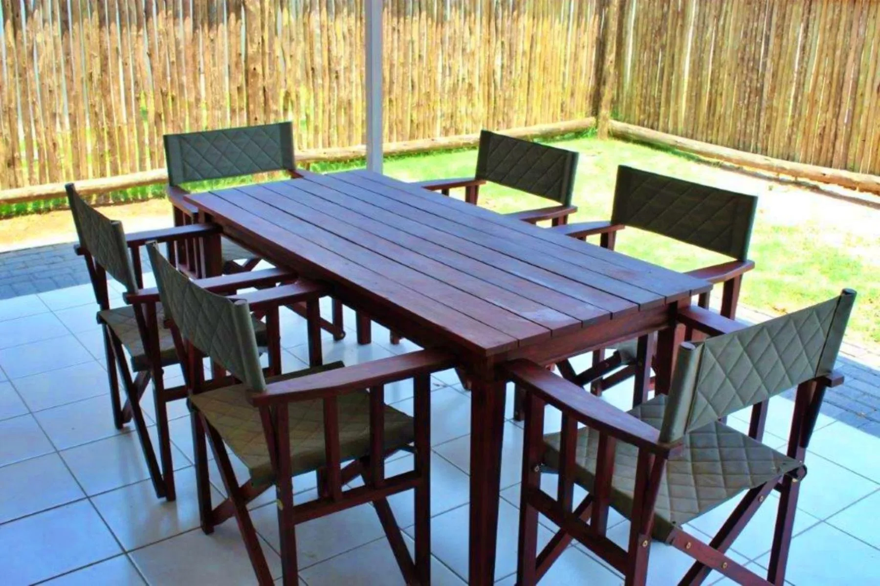 Seating area in Tlou Safari Lodge