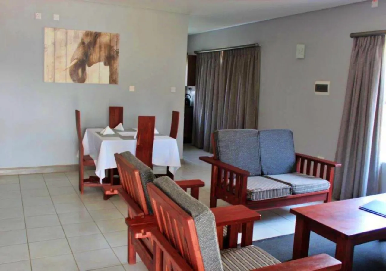 Seating area in Tlou Safari Lodge