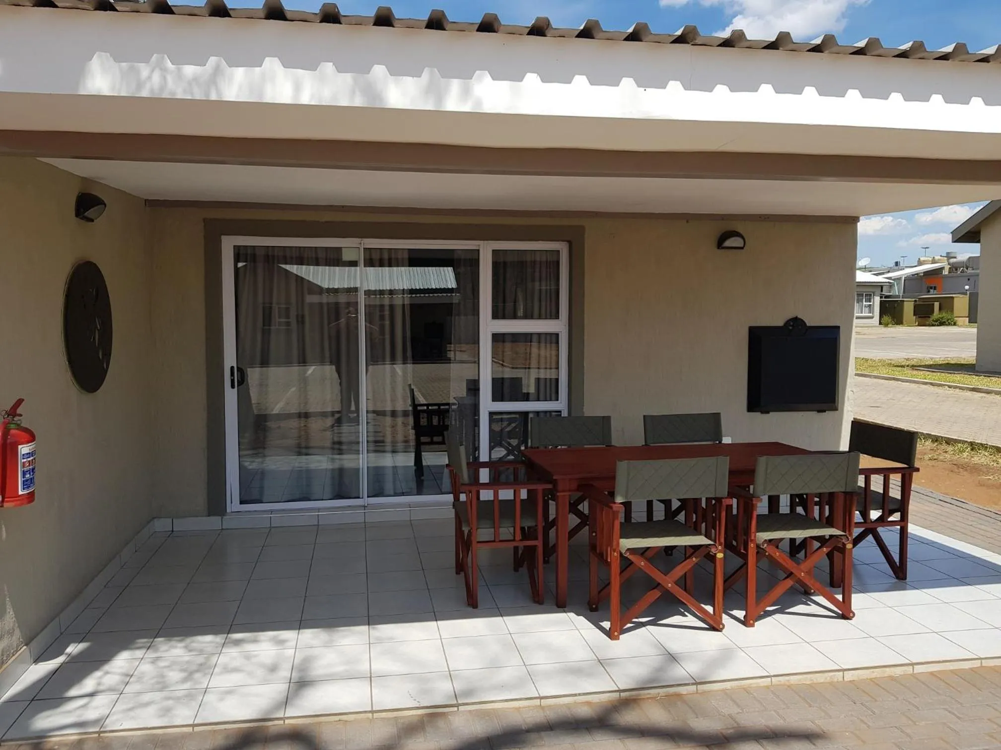 Patio in Tlou Safari Lodge