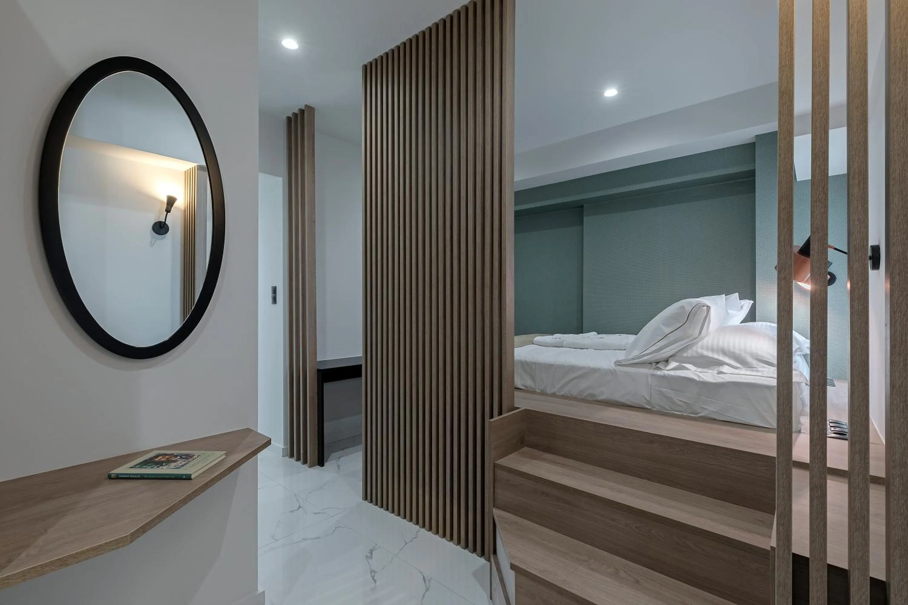 Bed in Philosofia Athens Suites