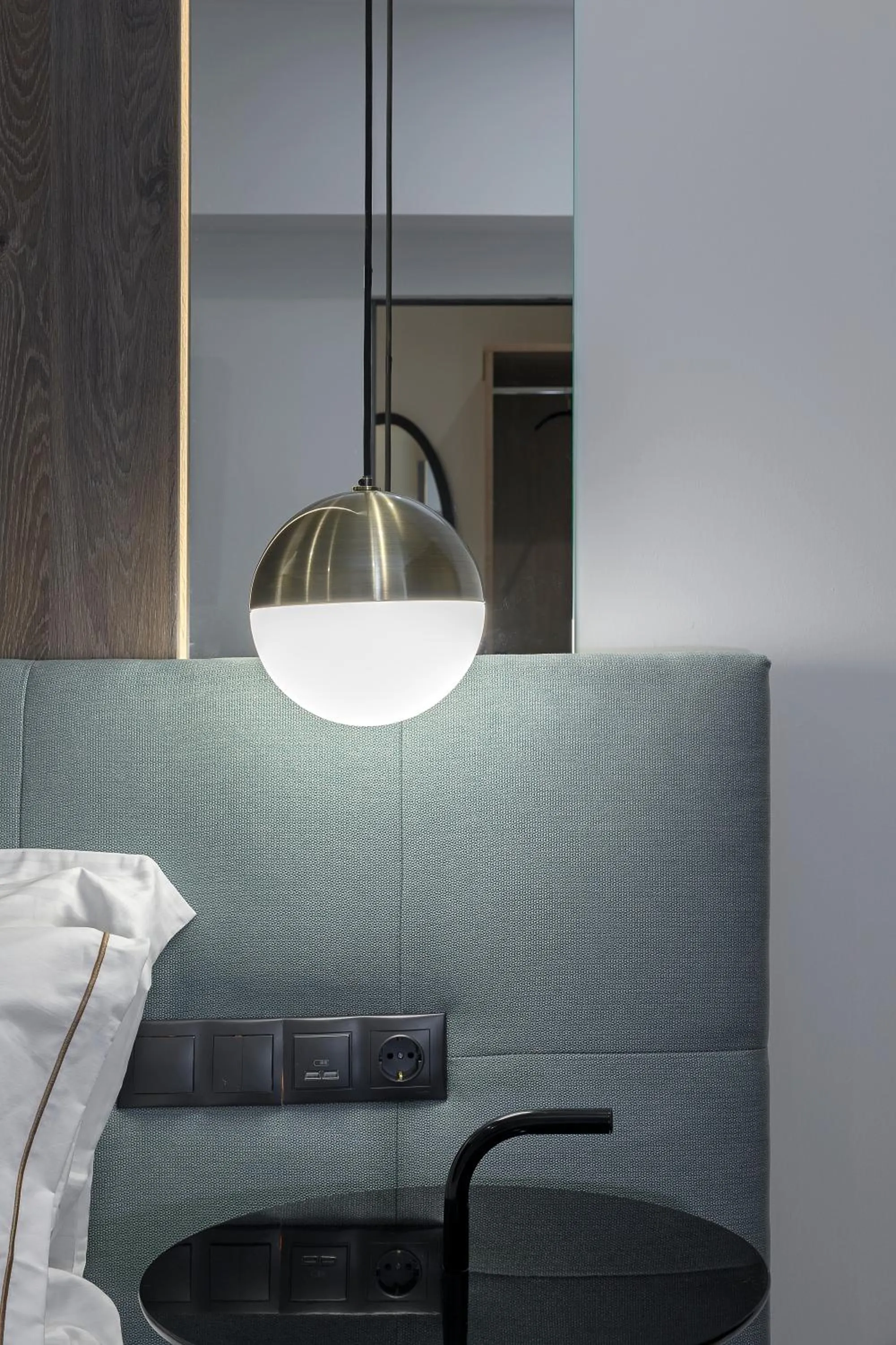 Decorative detail, Bed in Philosofia Athens Suites