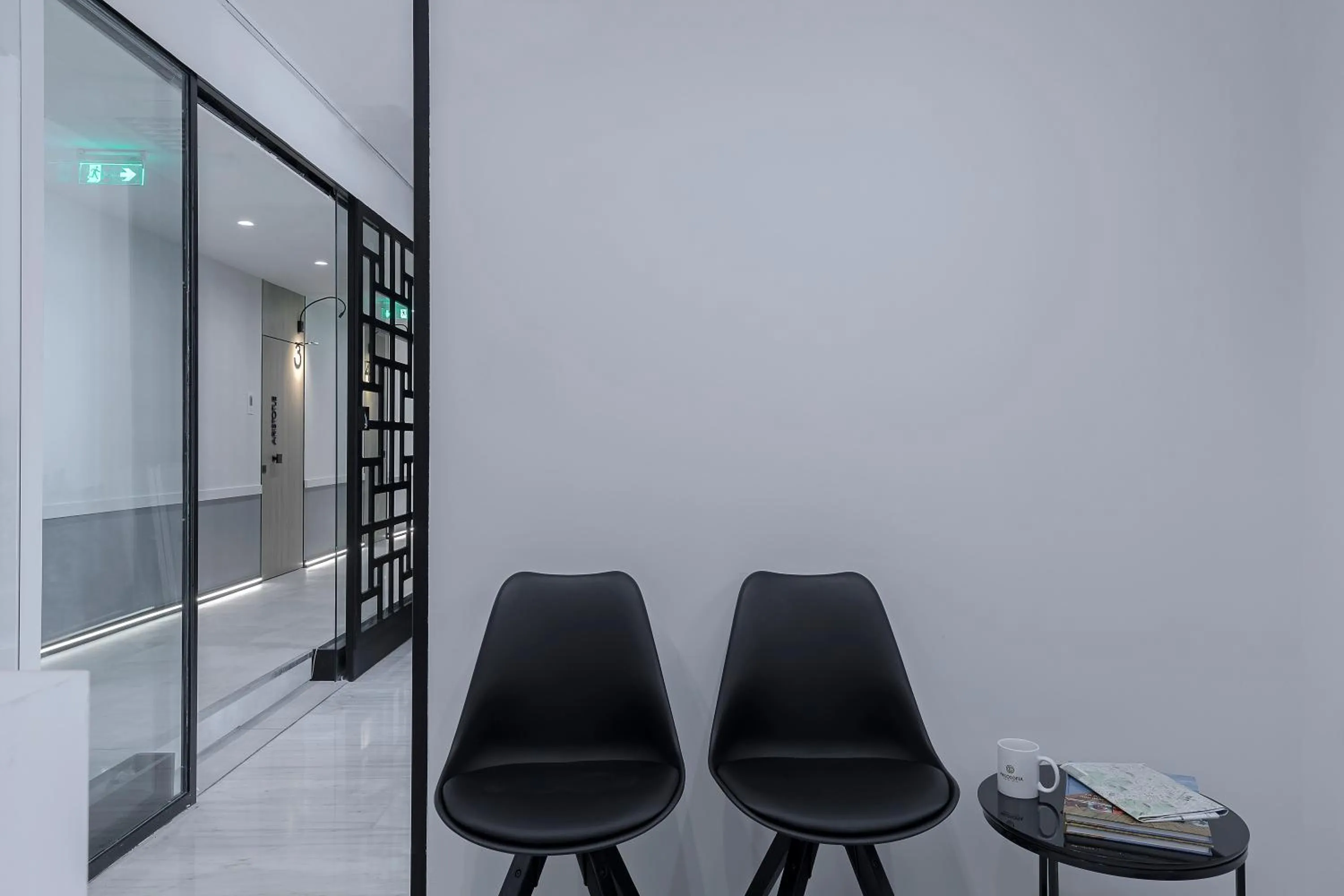 Living room in Philosofia Athens Suites