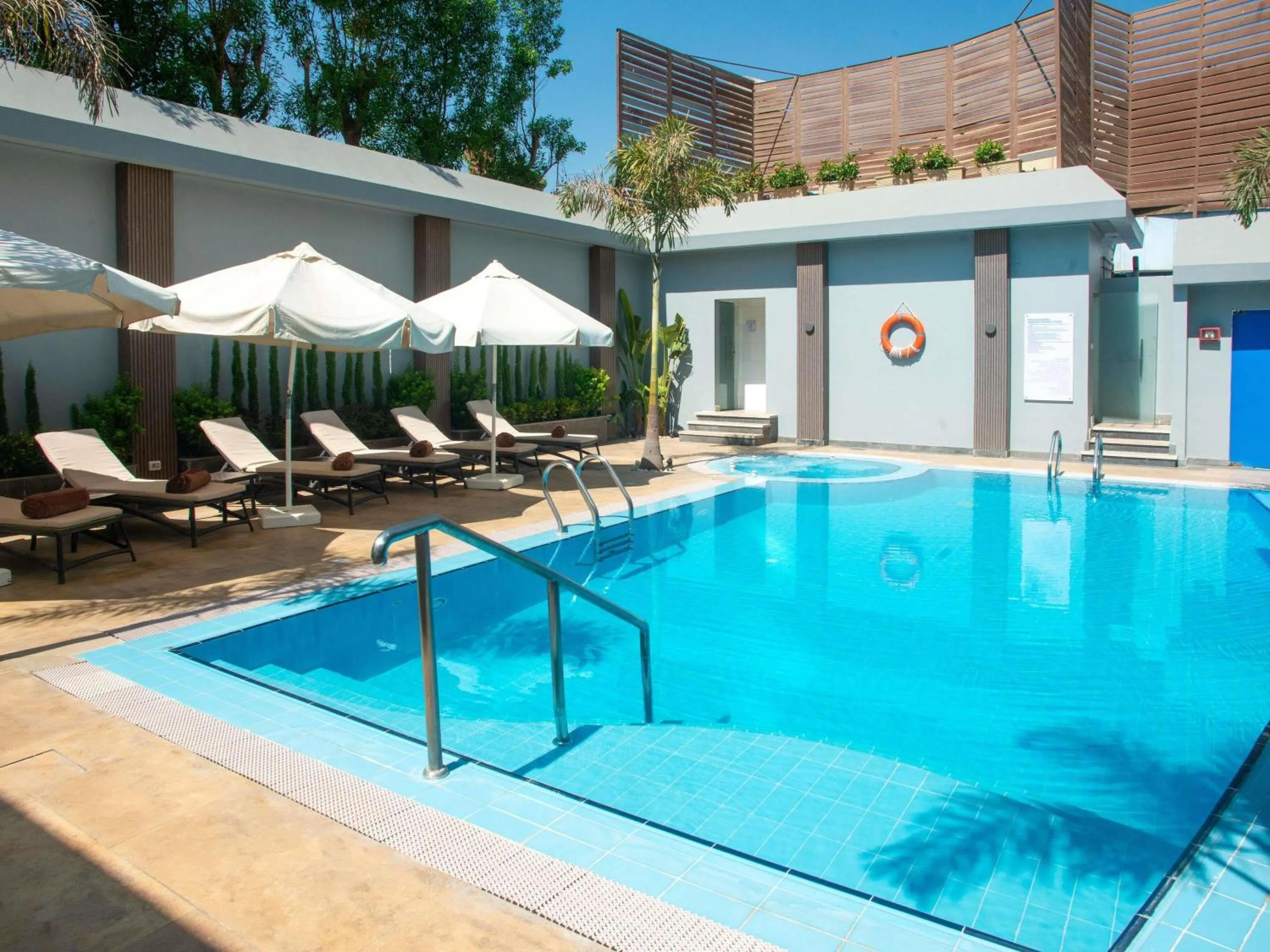 Pool view in Novotel Cairo El Borg