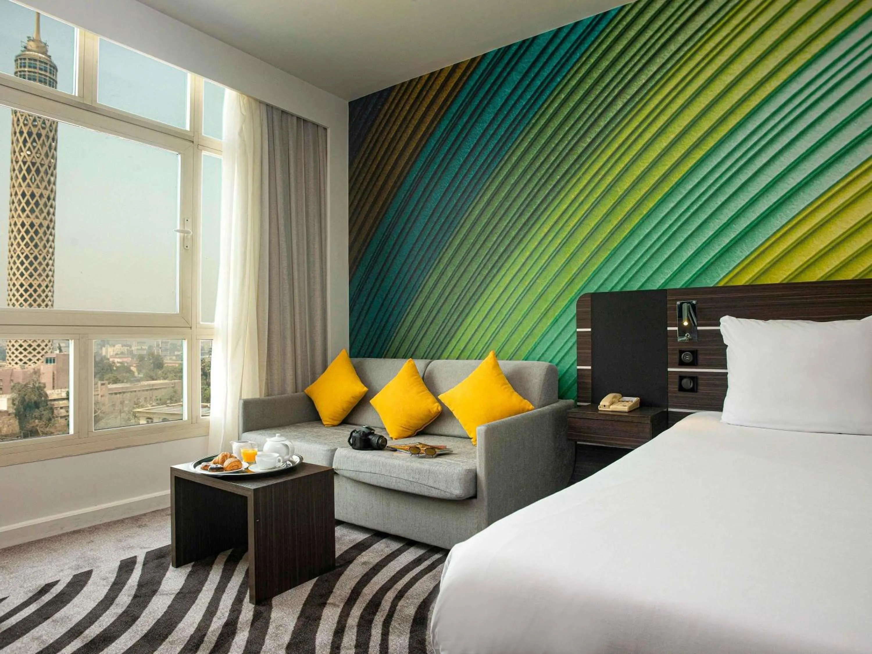 Property building, Bed in Novotel Cairo El Borg