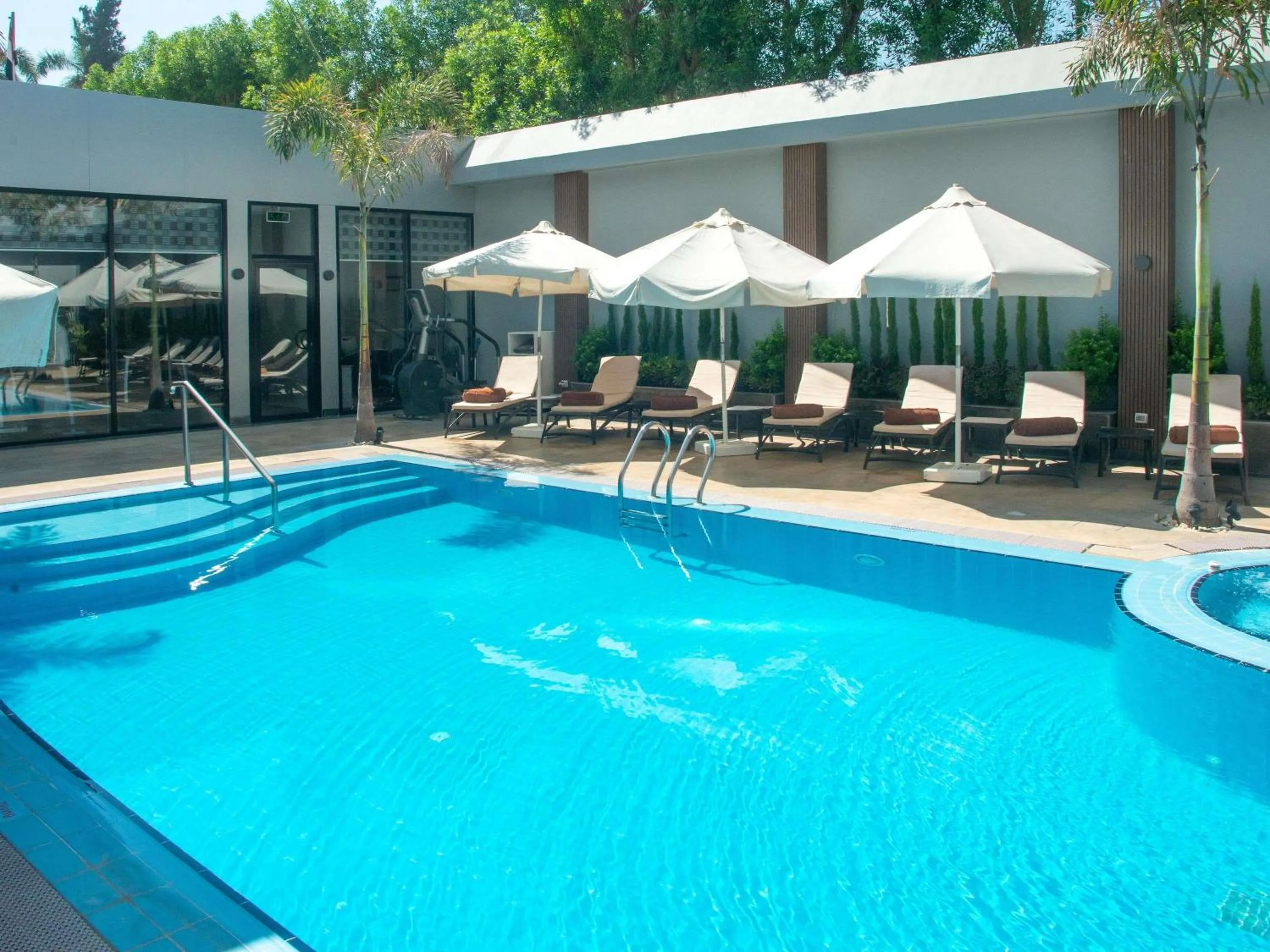 Pool view in Novotel Cairo El Borg