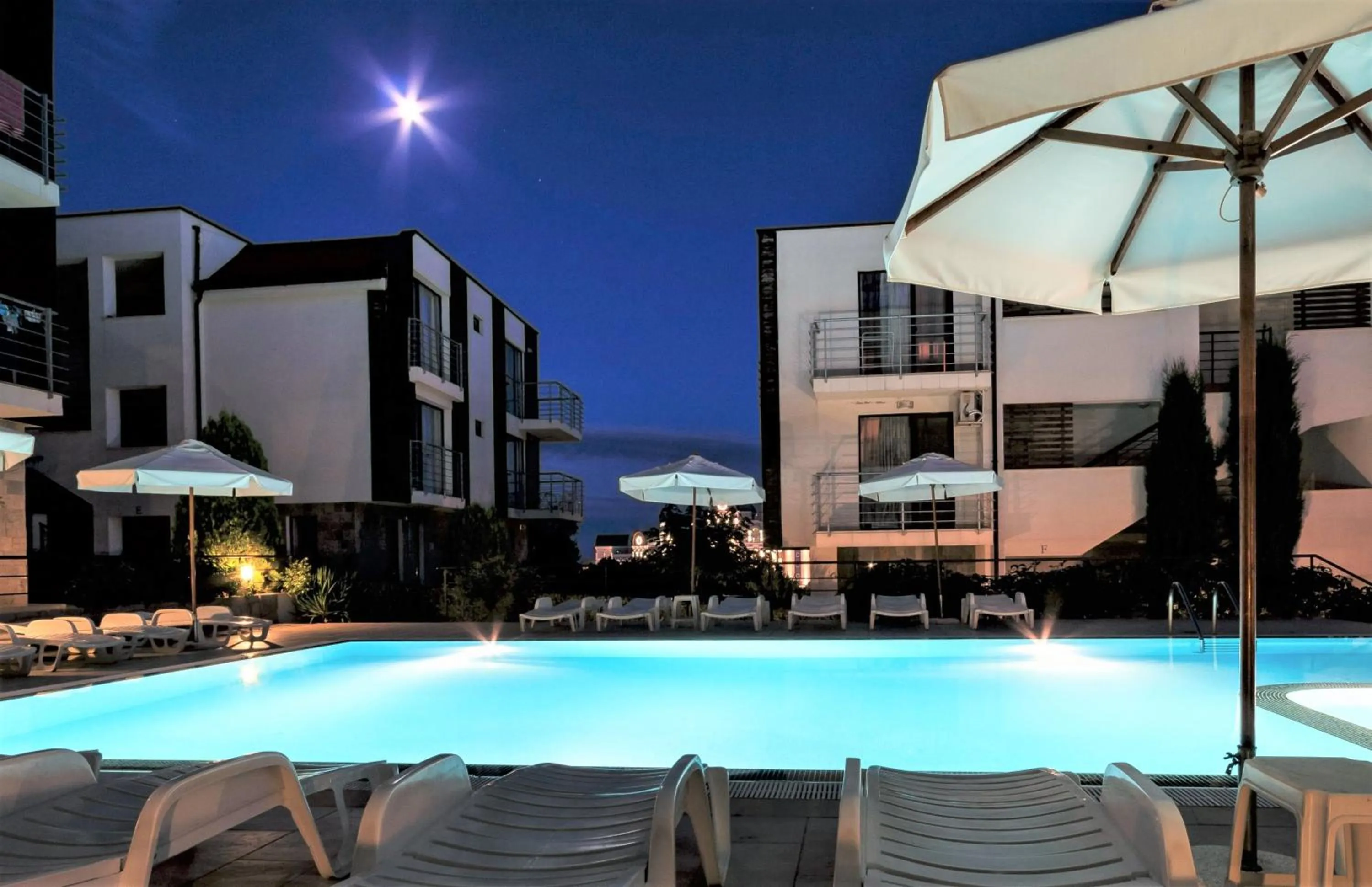 Property building in New Line Village Apartments