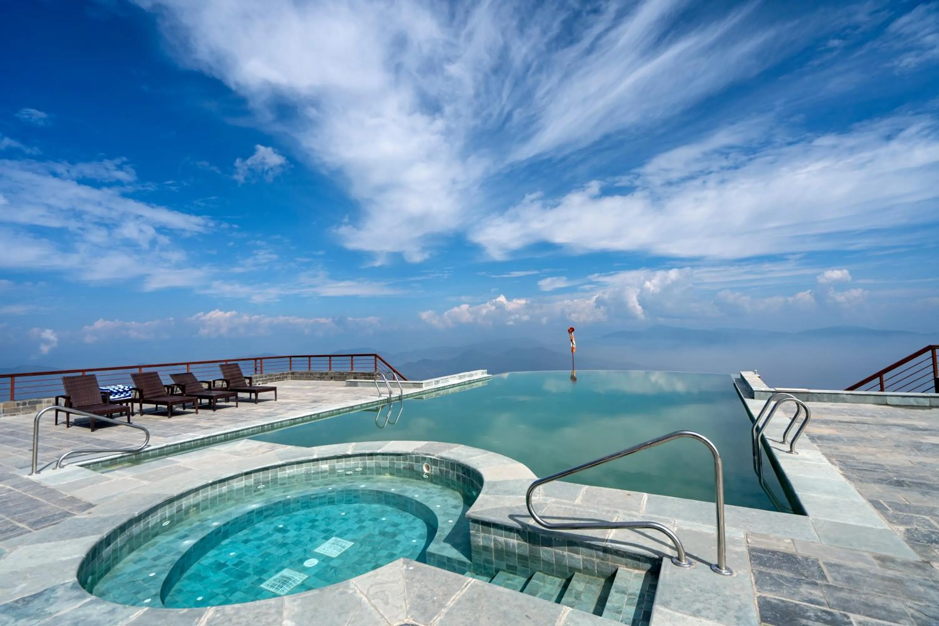 Swimming pool in Chandragiri Hills Resort Kathmandu-Luxury in the Clouds