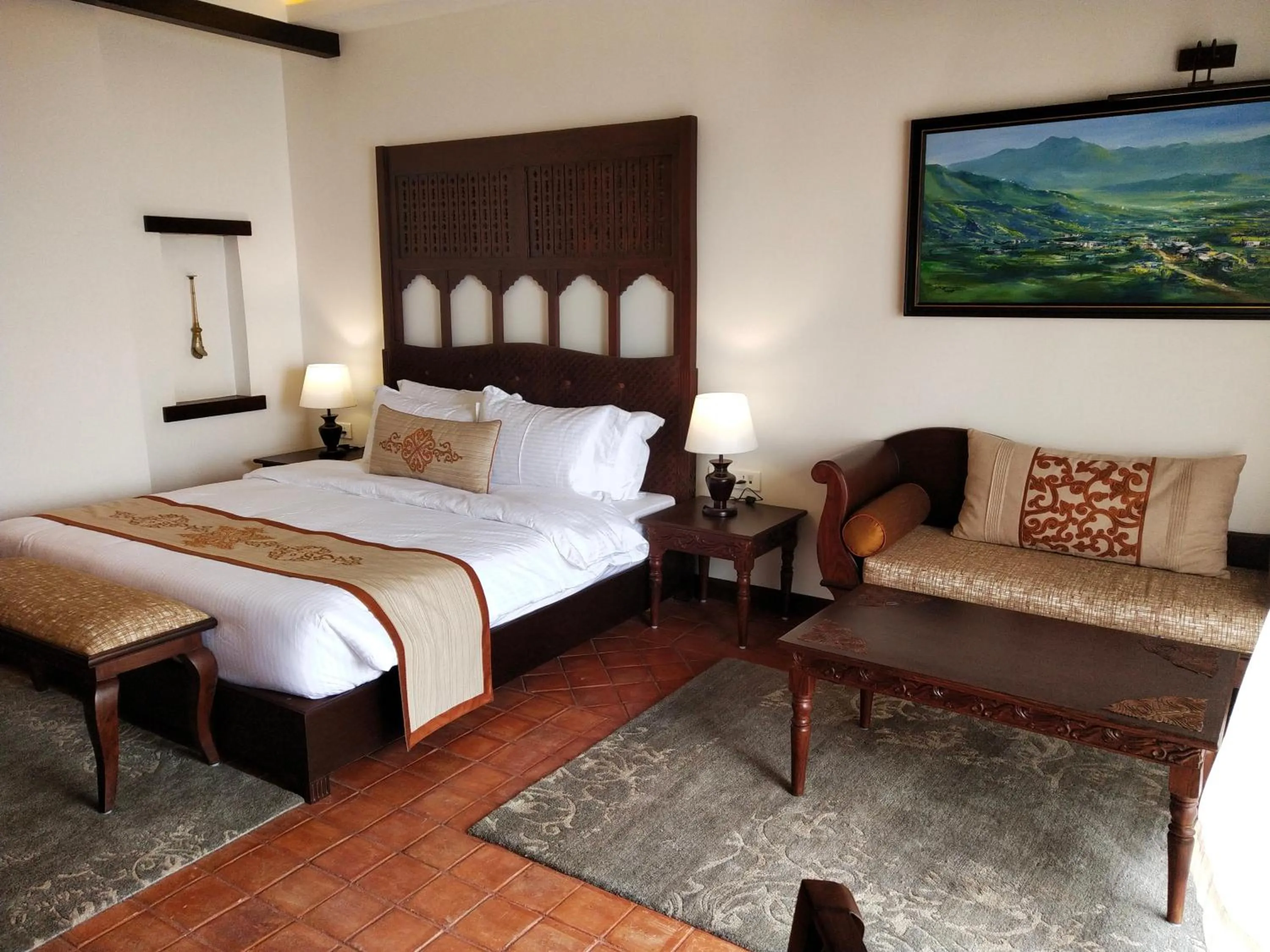 Photo of the whole room, Bed in Chandragiri Hills Resort Kathmandu-Luxury in the Clouds