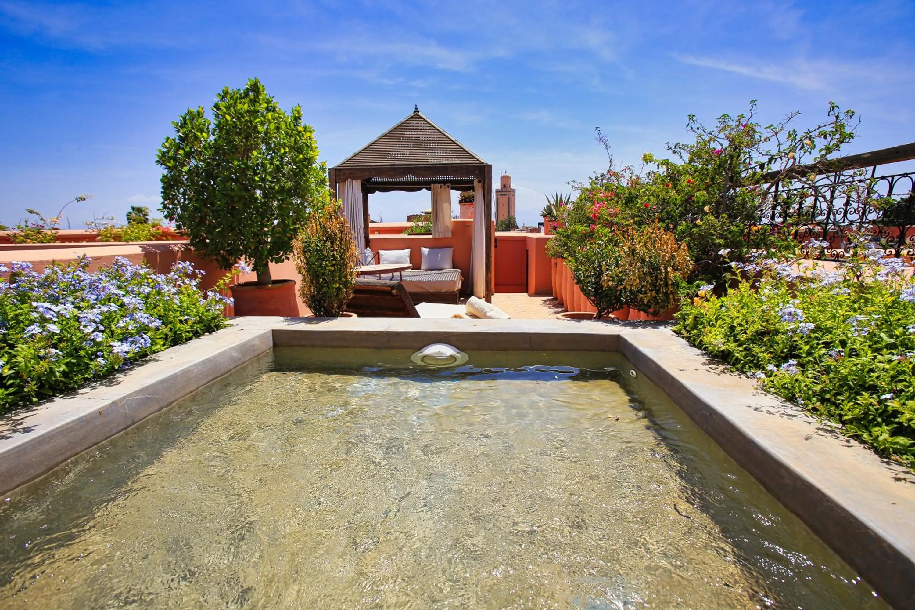 Pool view in Riad du Ciel Marrakech