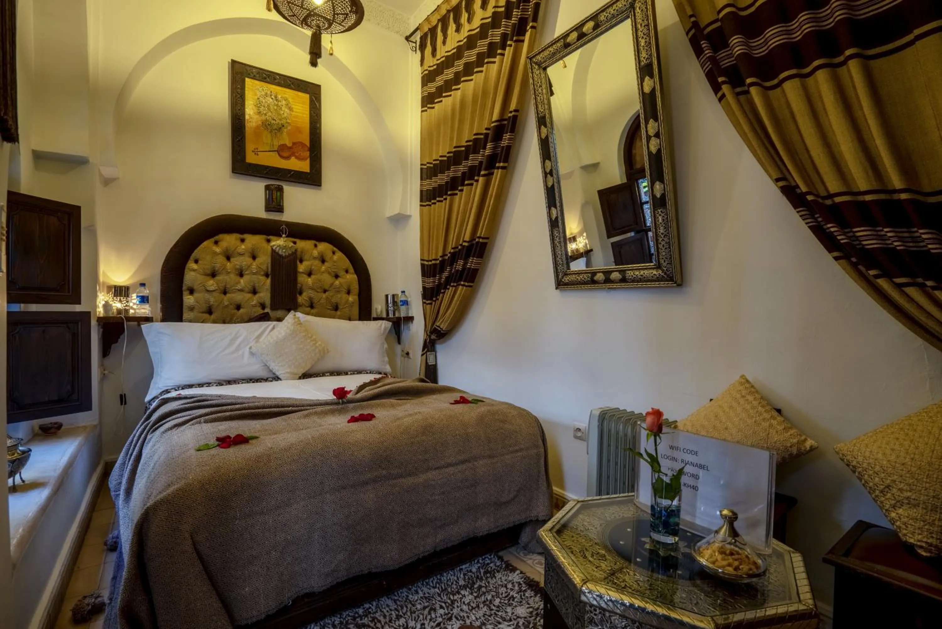 Bed in Riad Anabel