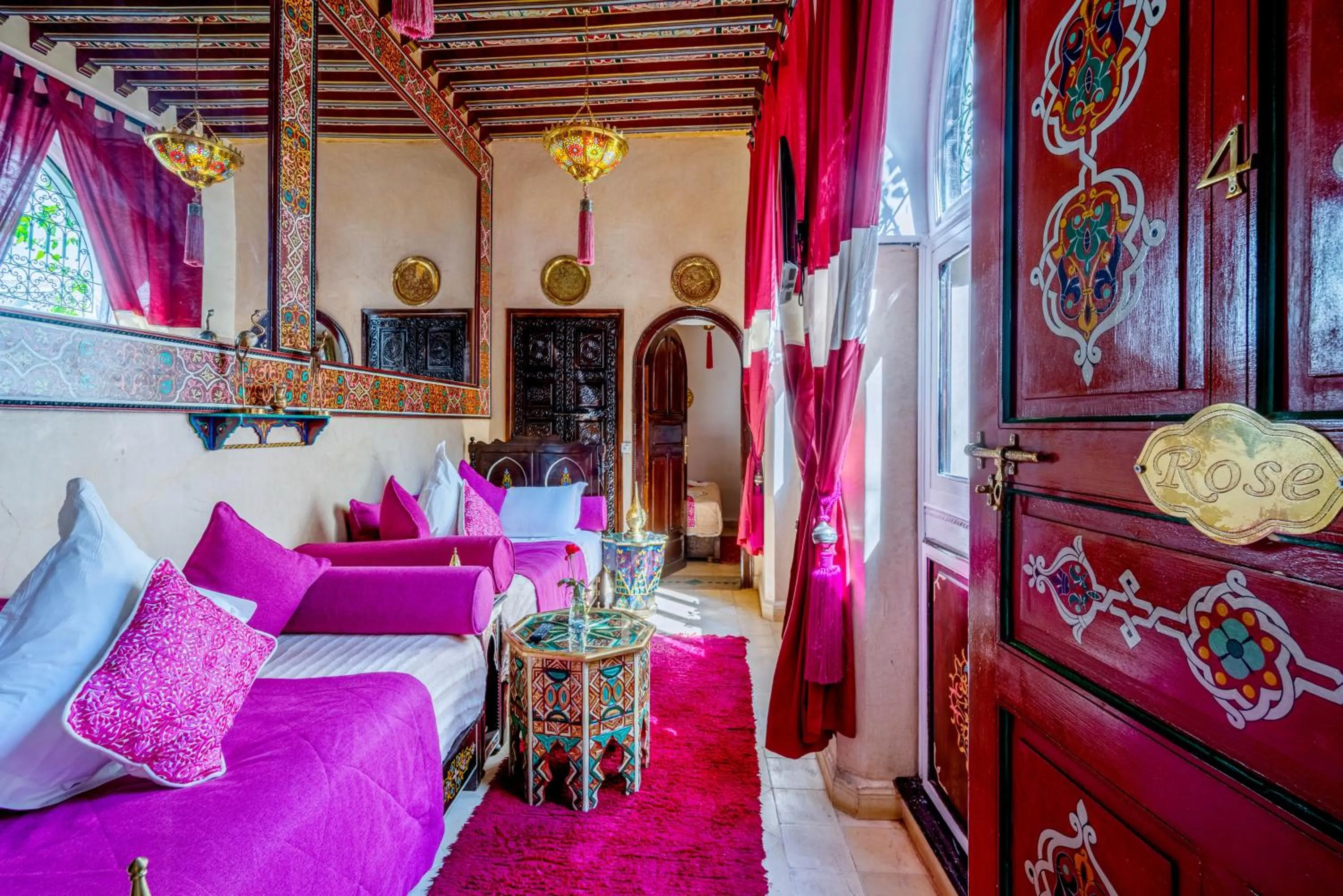 Bed in Riad Anabel