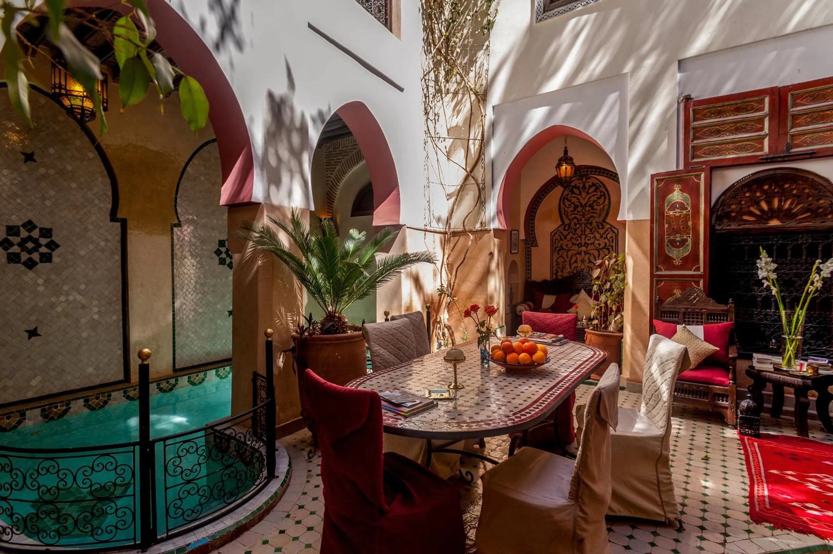 Pool view in Riad Anabel