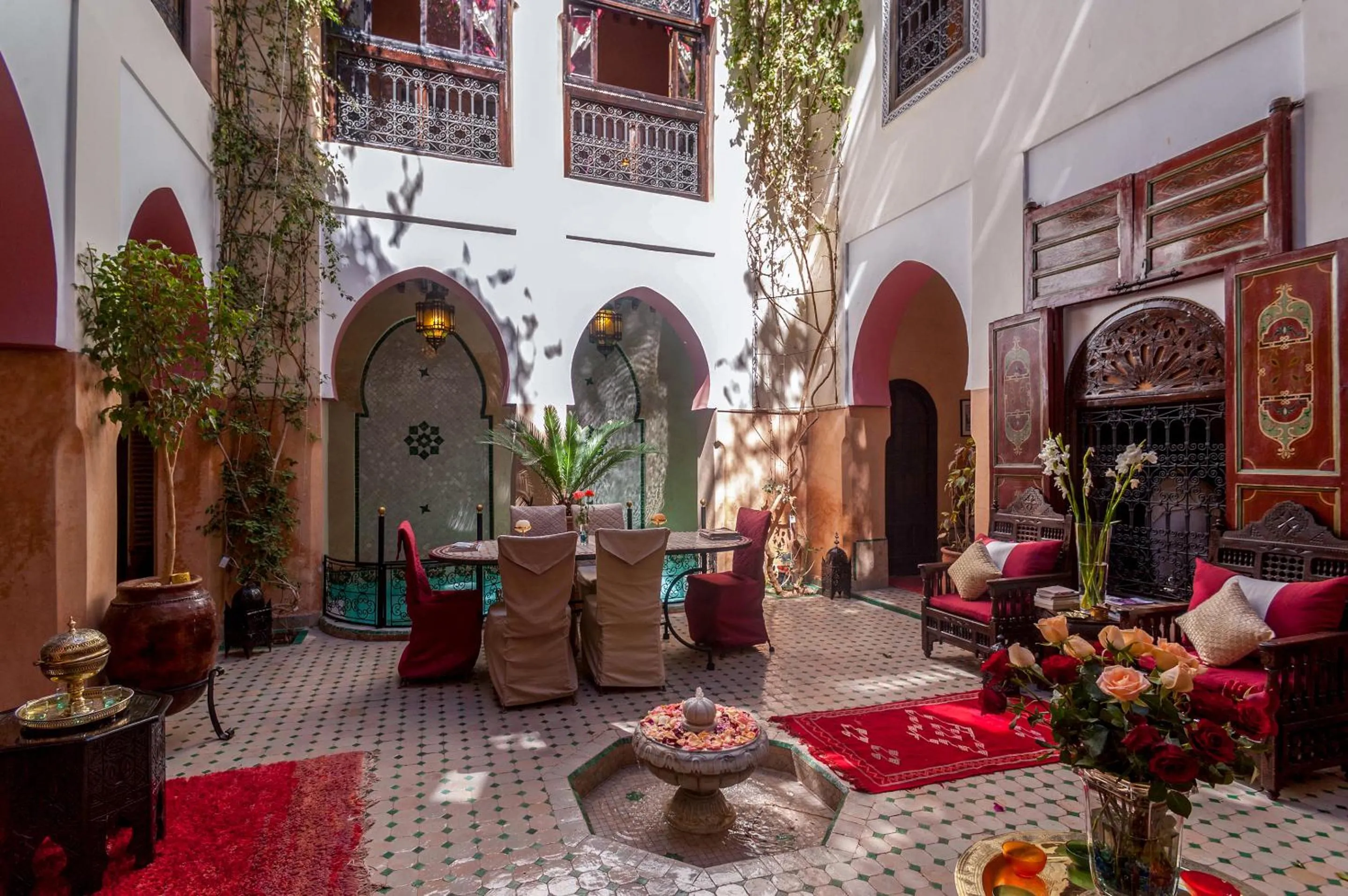Pool view in Riad Anabel
