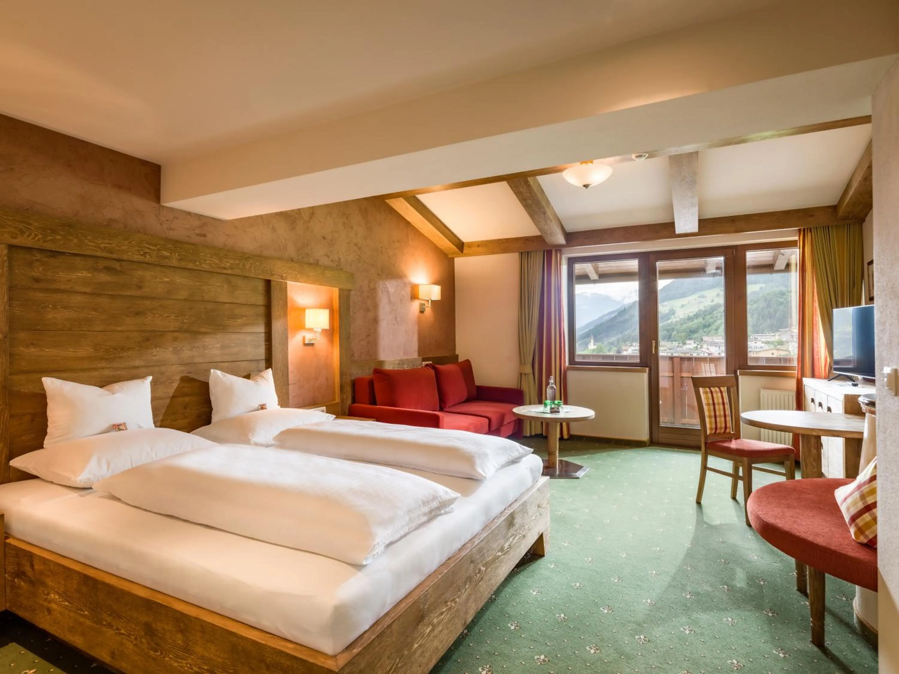 View (from property/room), Bed in Hotel Waldfriede - Der Logenplatz im Zillertal