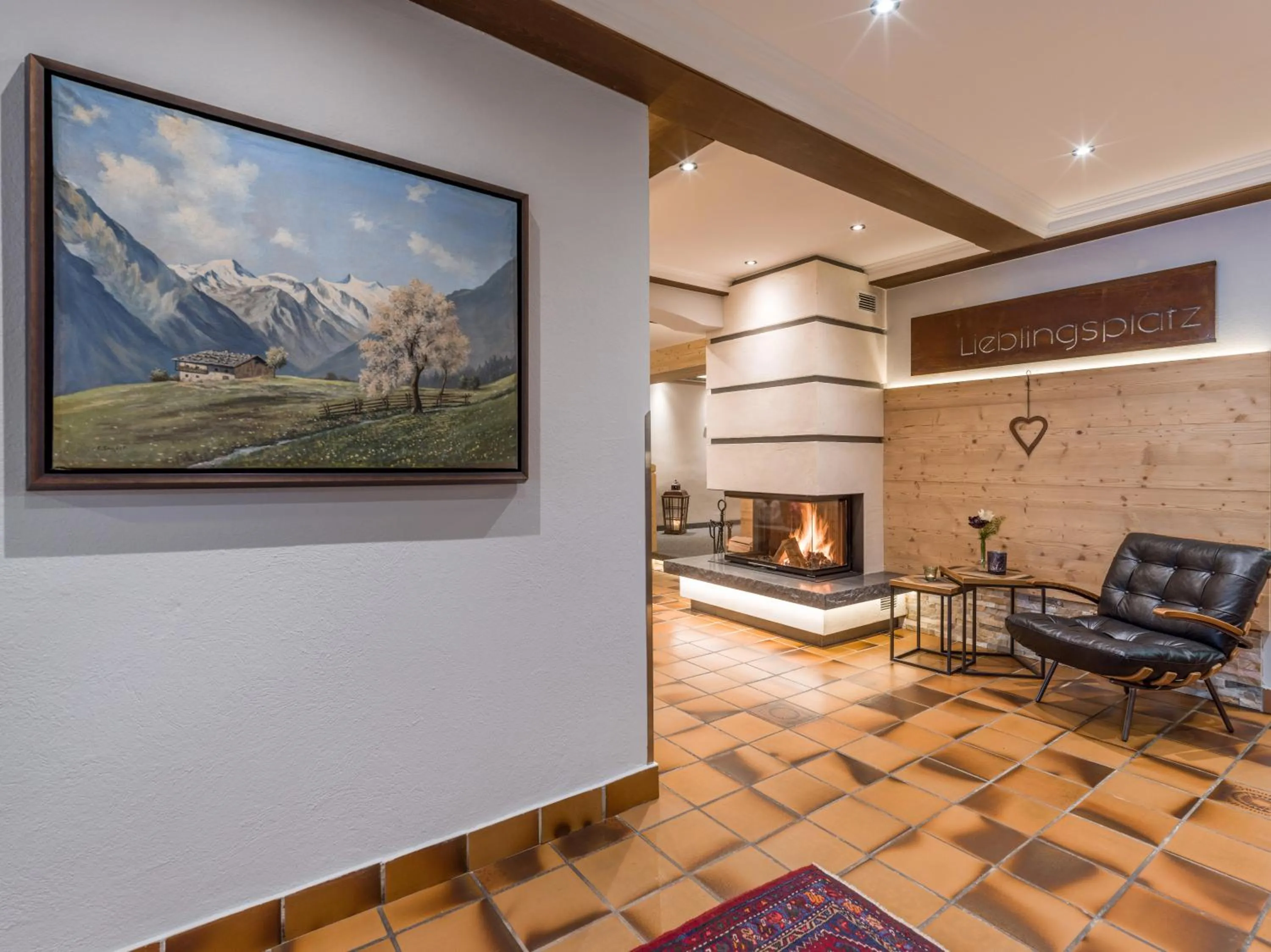 fireplace in Hotel Waldfriede - Der Logenplatz im Zillertal