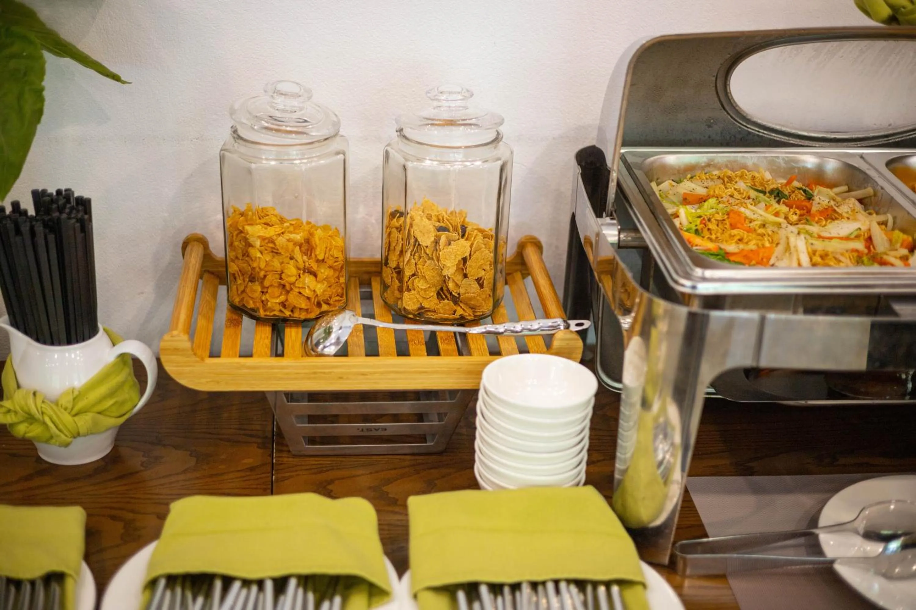 Buffet breakfast in Mai Chau Mountain View Resort