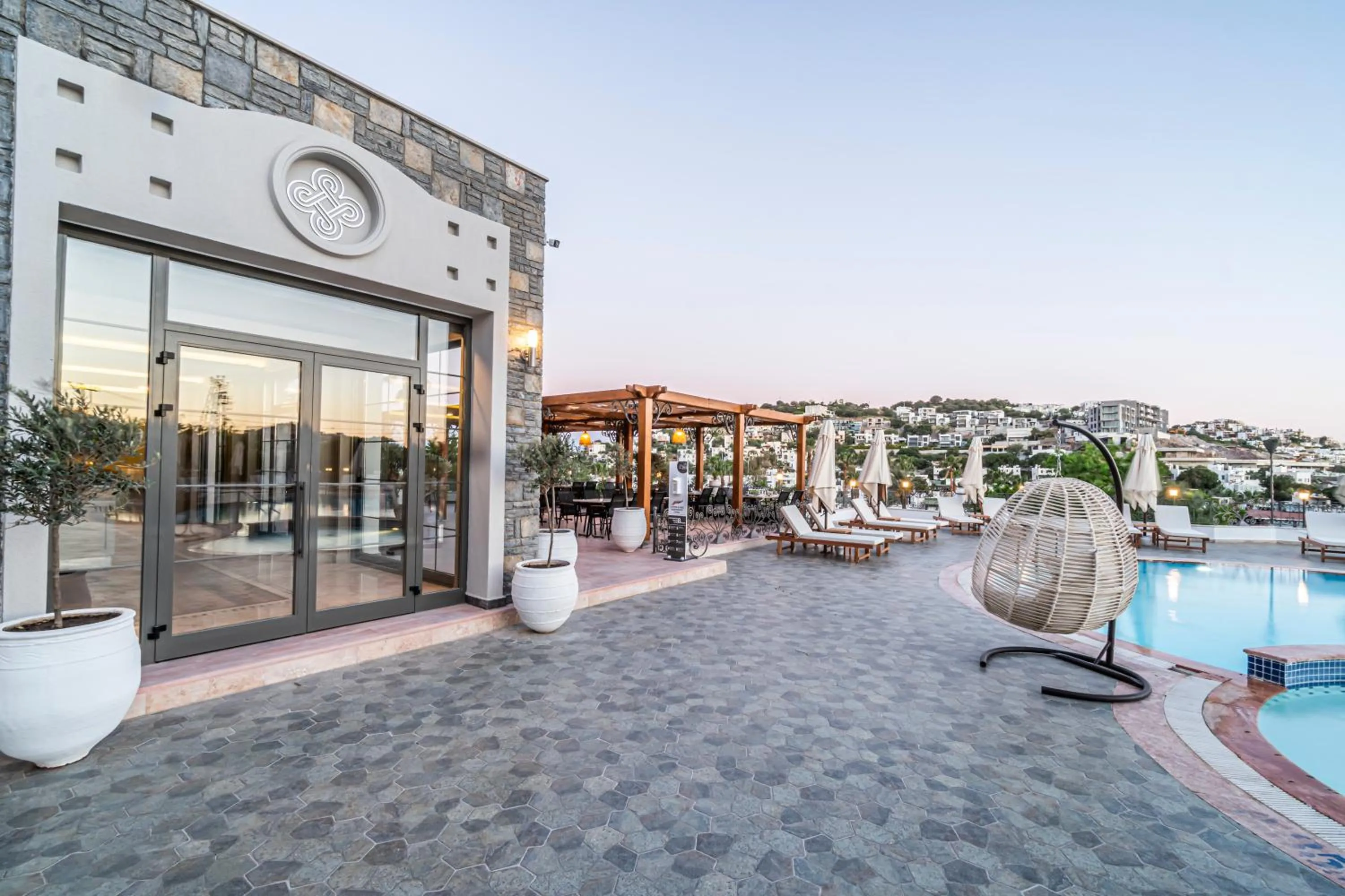 Pool view in Elementa Boutique Hotel - Adults Only