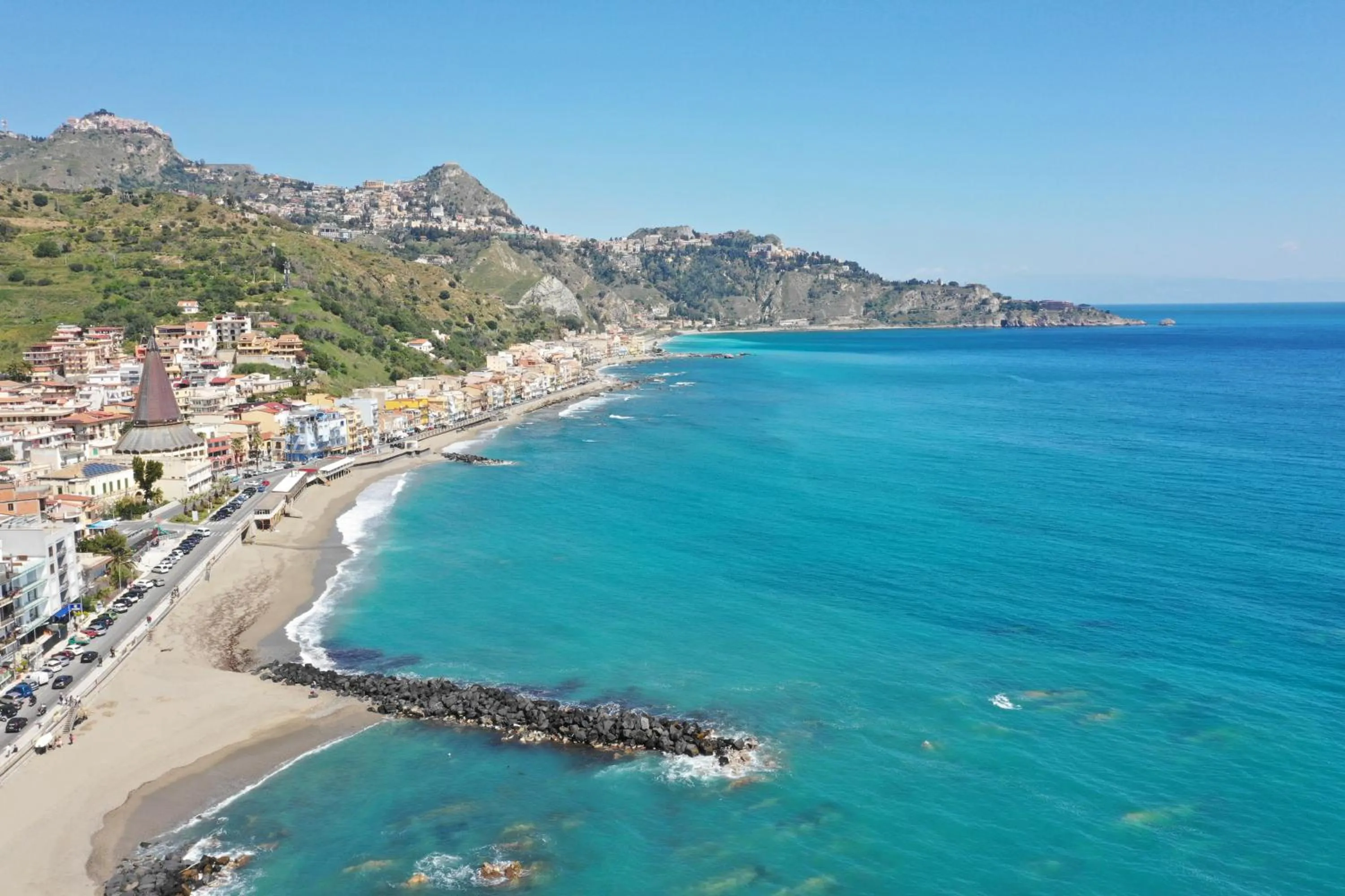Sea view, Bird's-eye View in Khome Giardini Naxos