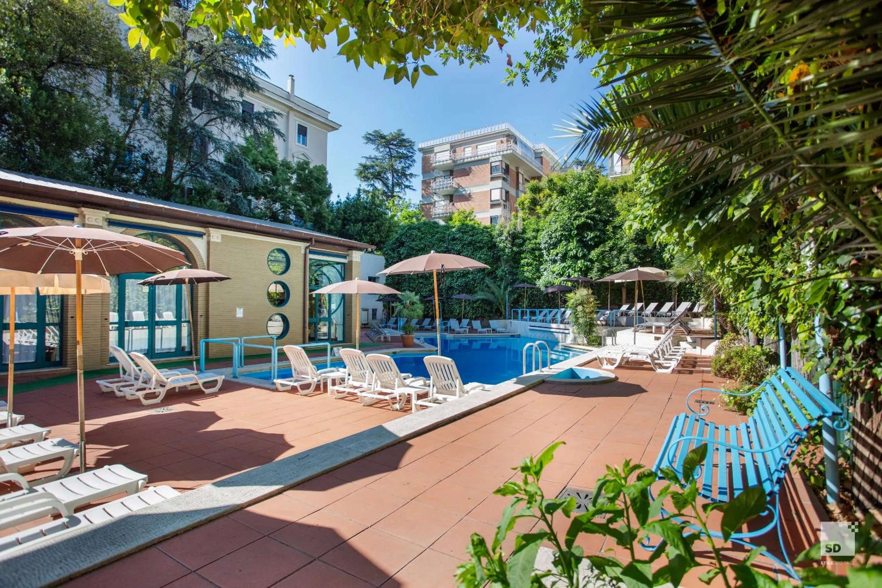 Swimming pool in Aldrovandi Residence City Suites