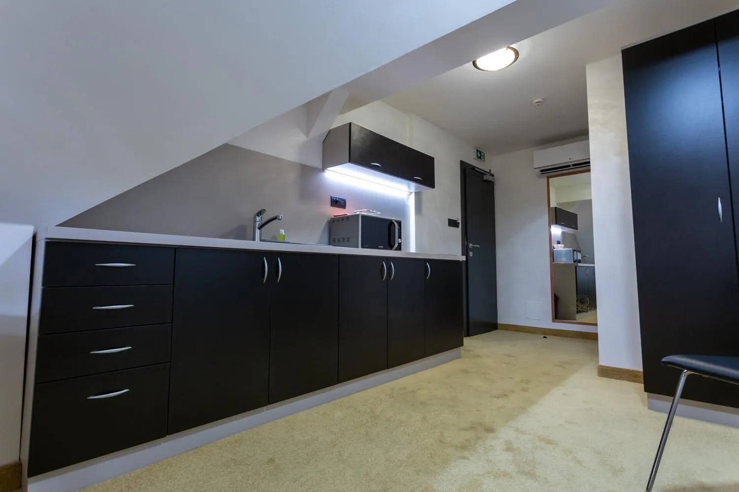 Kitchen or kitchenette in Apart Hotel GOLDEN apartments