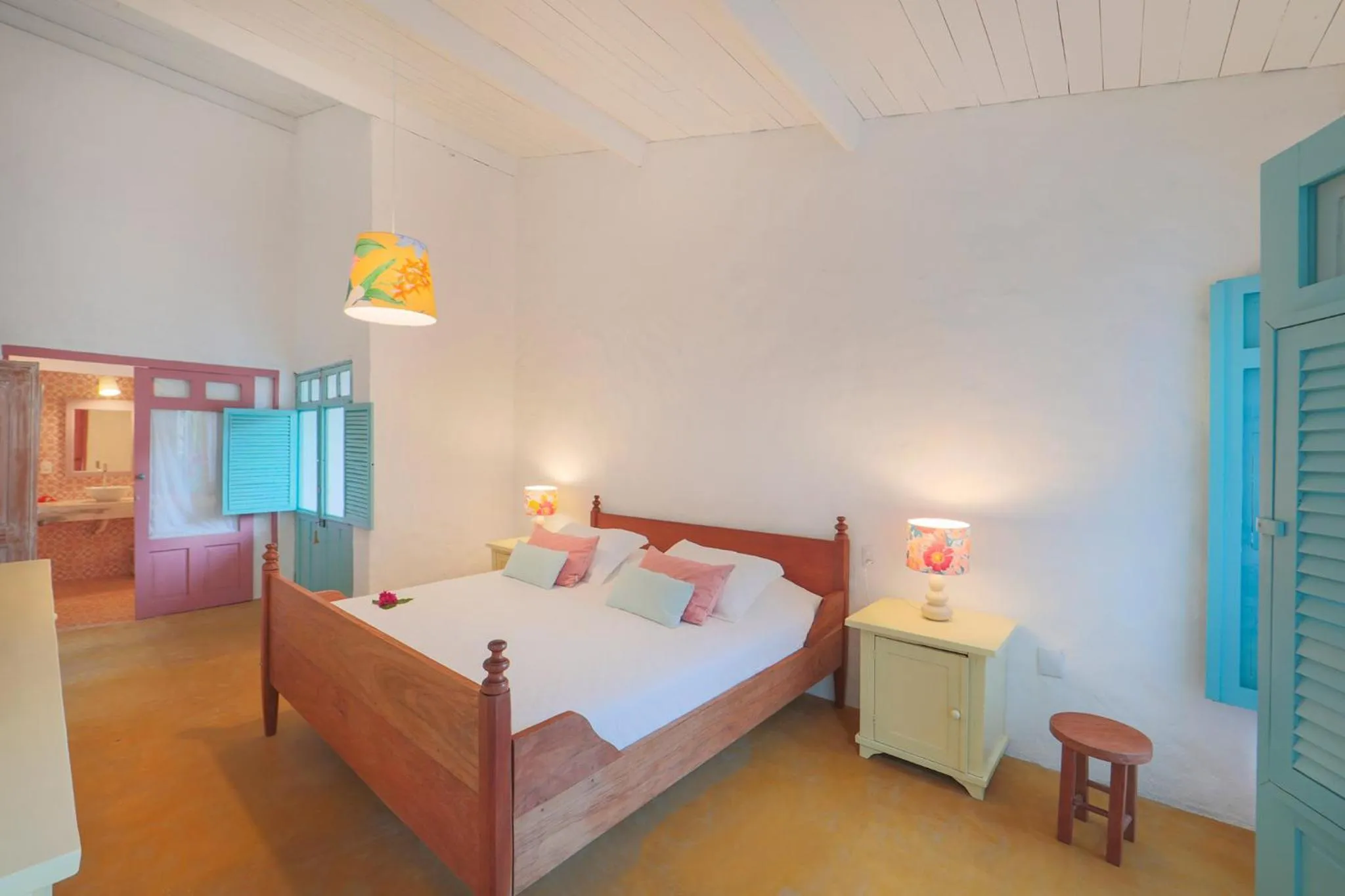 Bed in Pousada Patacho