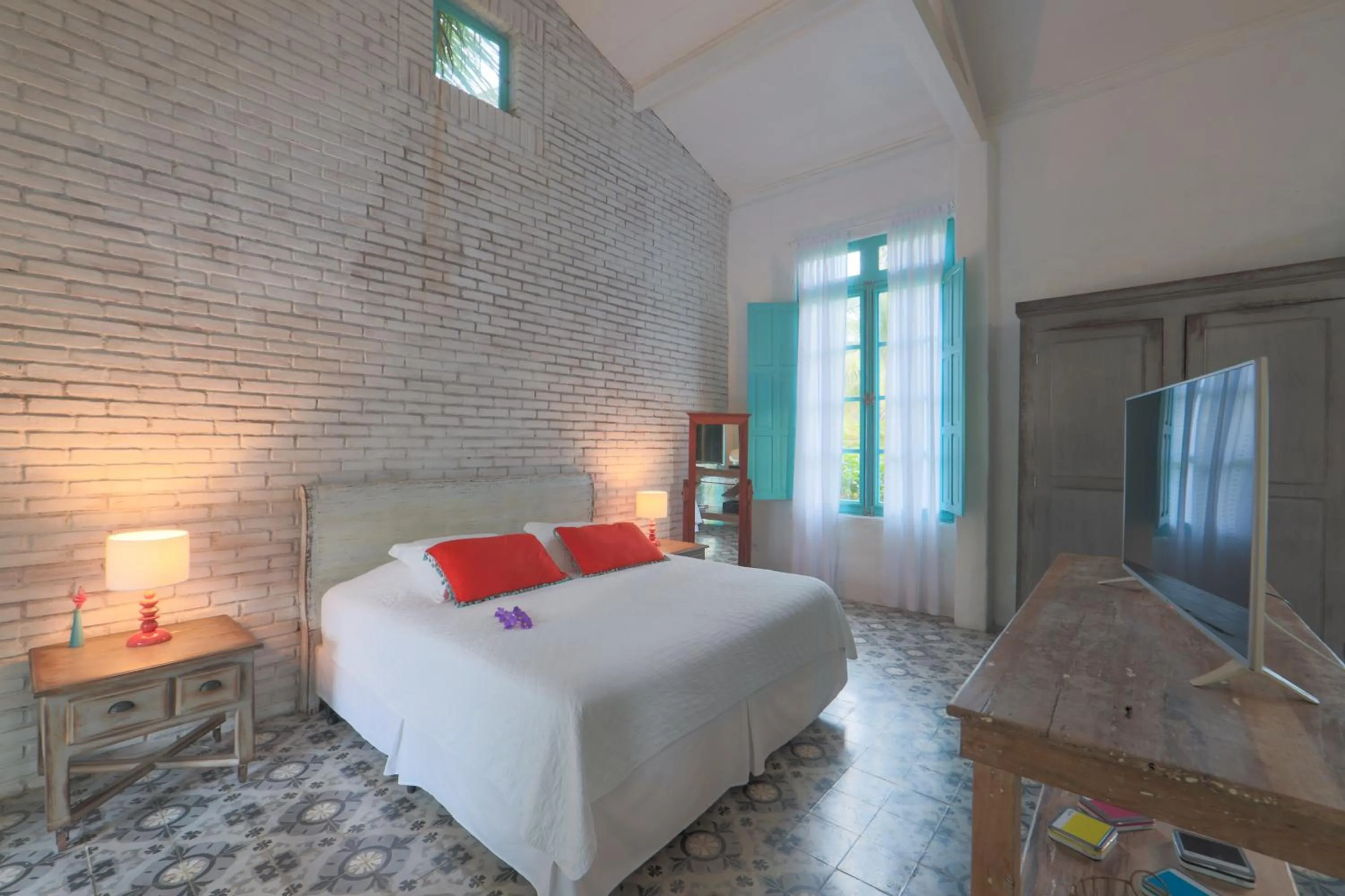 Bed in Pousada Patacho