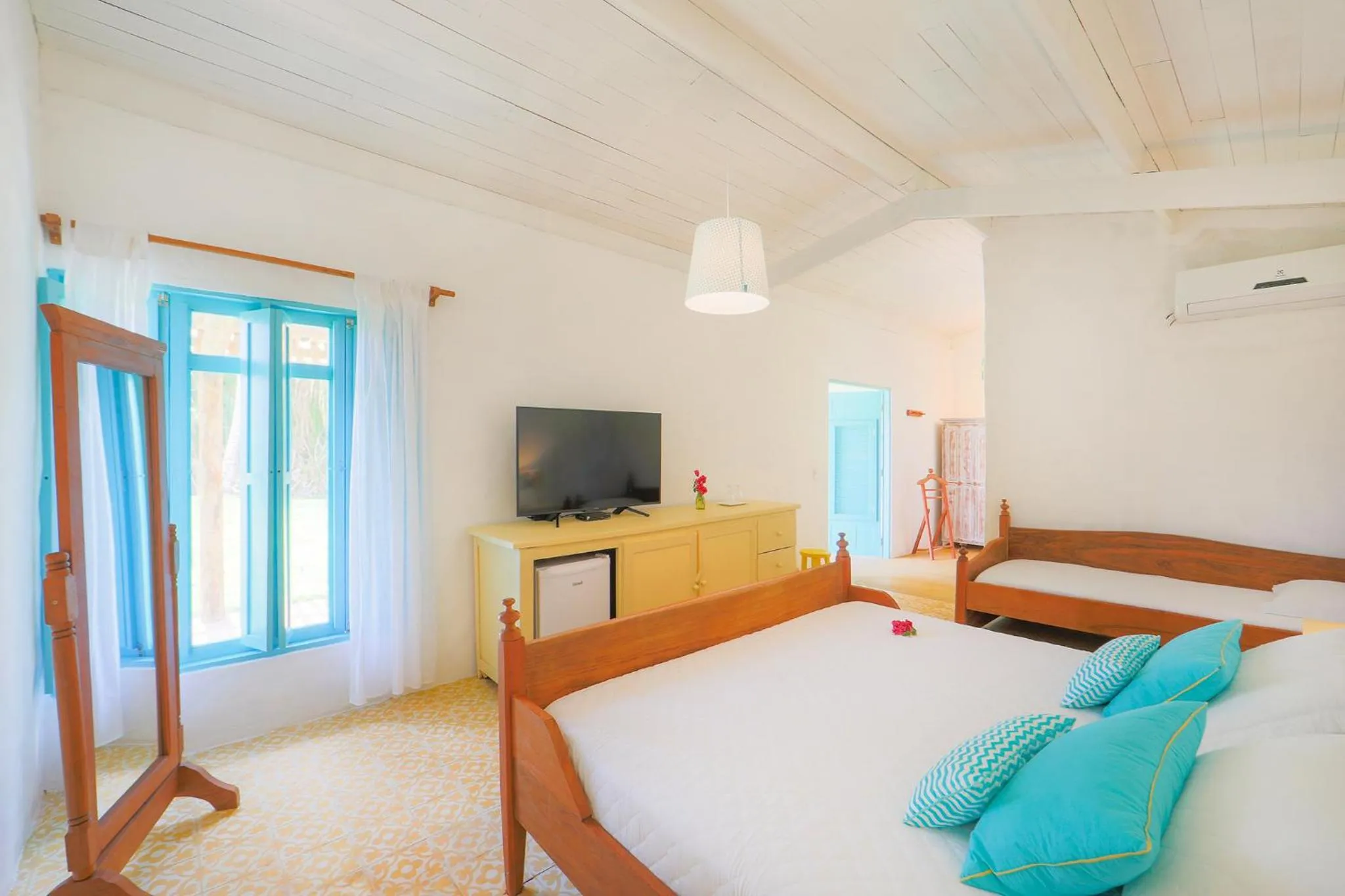 Bed in Pousada Patacho