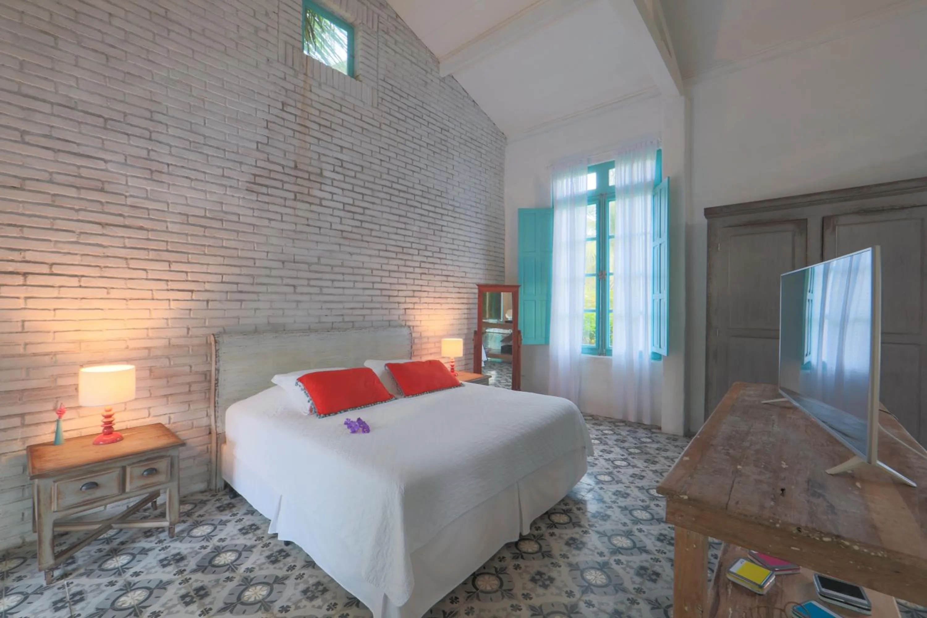 Bed in Pousada Patacho