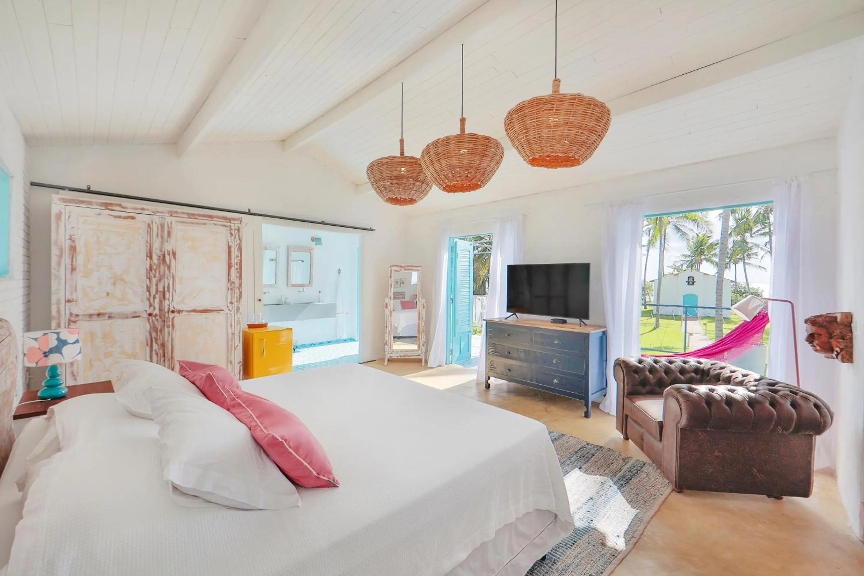 Bed in Pousada Patacho