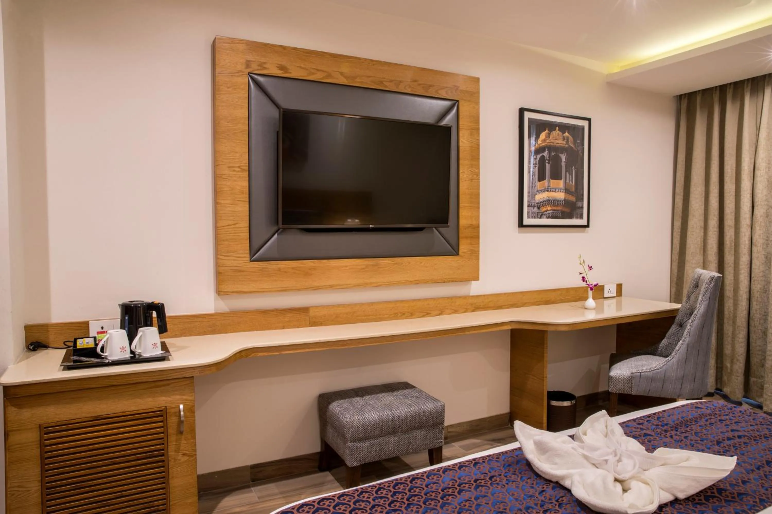 TV and multimedia, Bed in Regenta Central Cassia Zirakpur Chandigarh