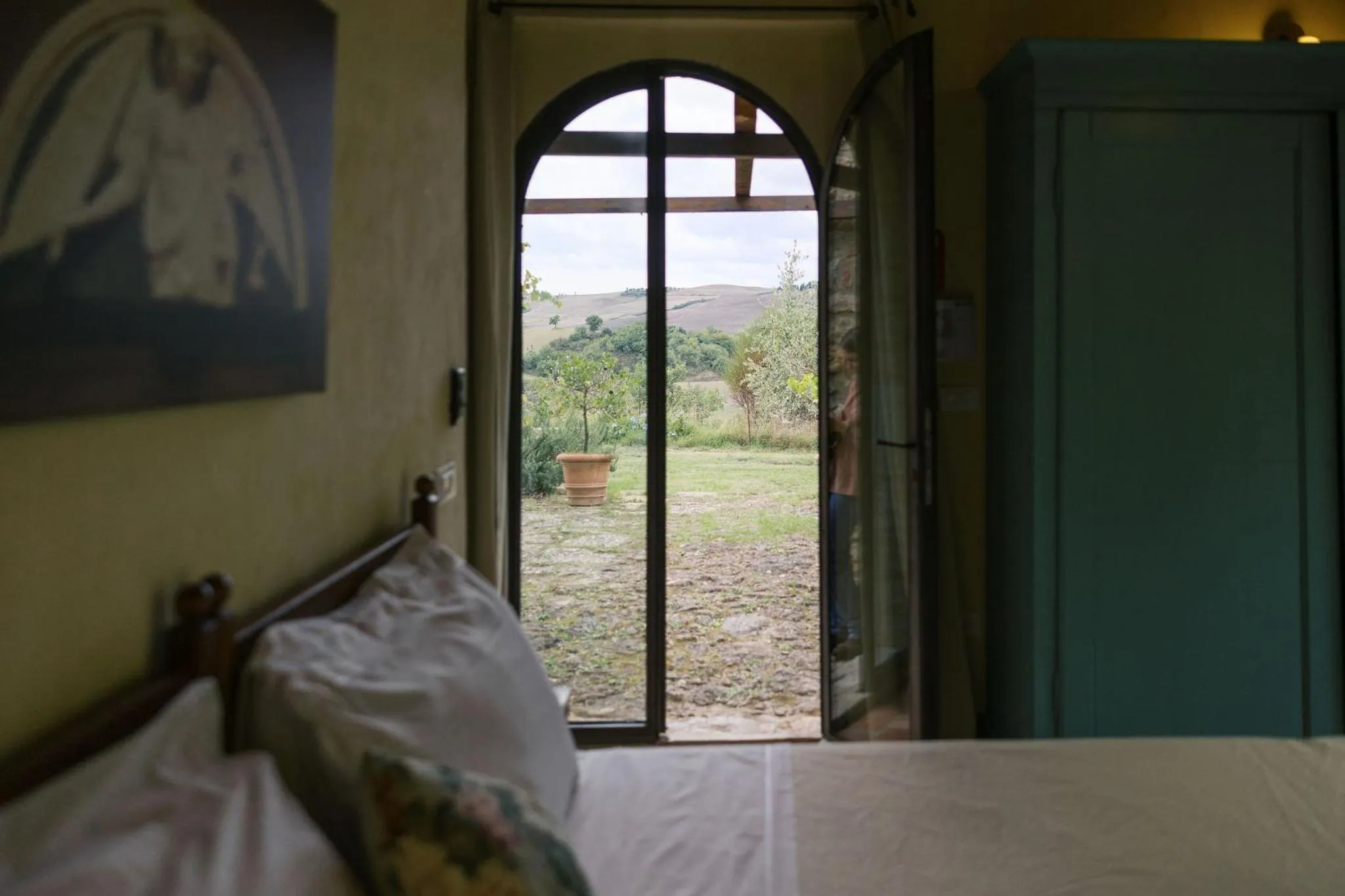 Patio, Bed in Podere Spedalone