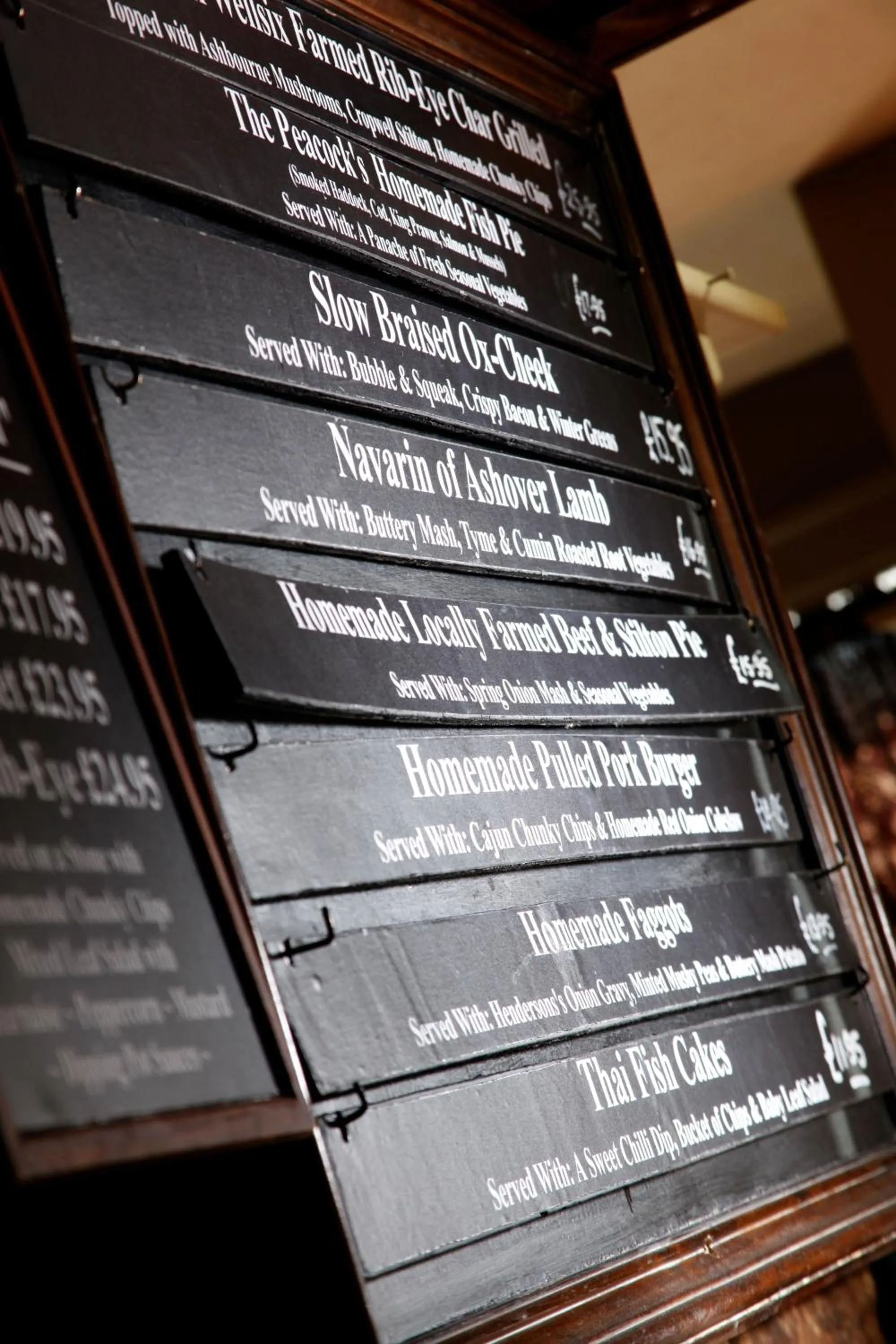 Restaurant/places to eat in The Peacock