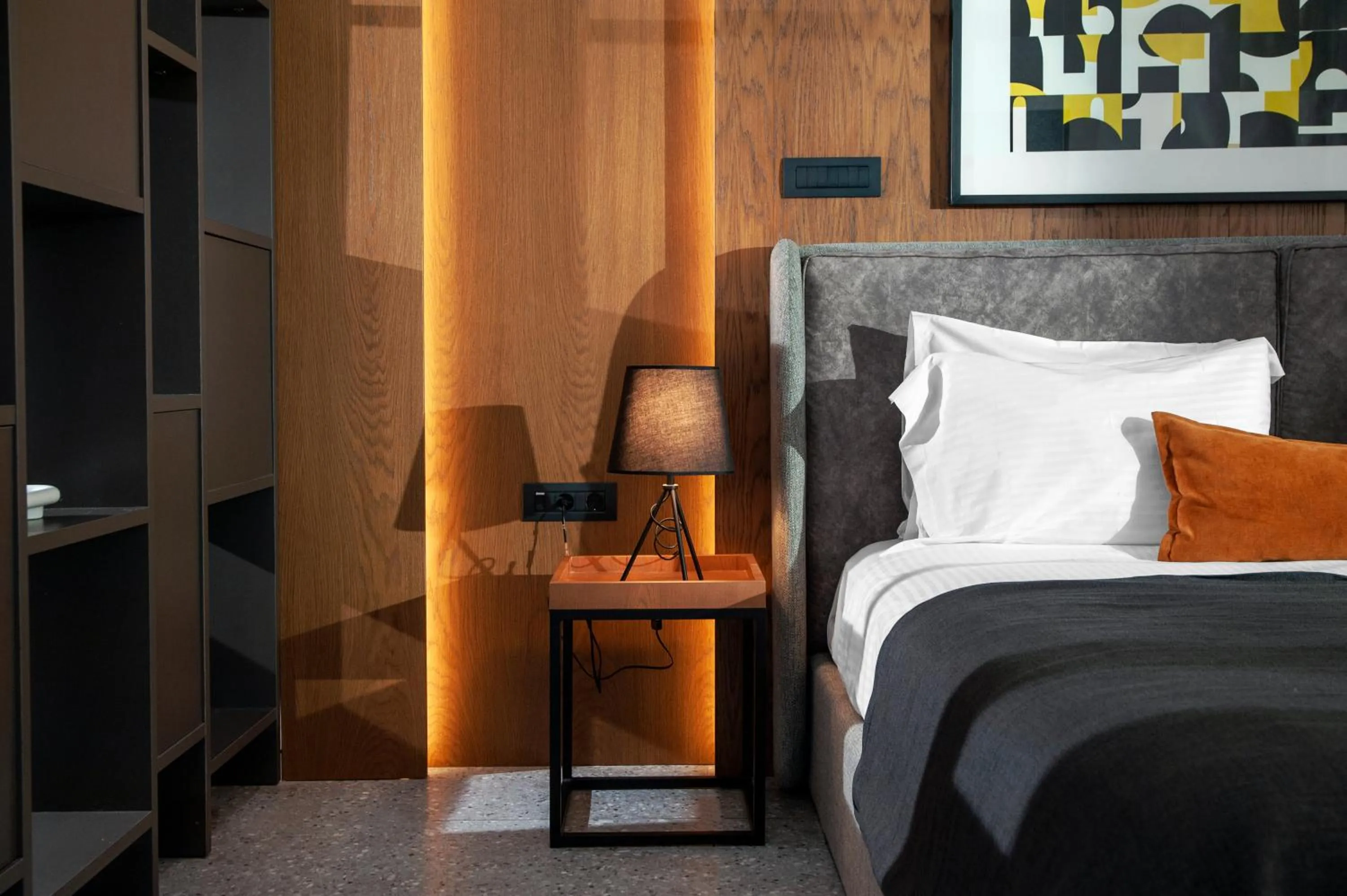 Bed in The Editor Hotel Athens