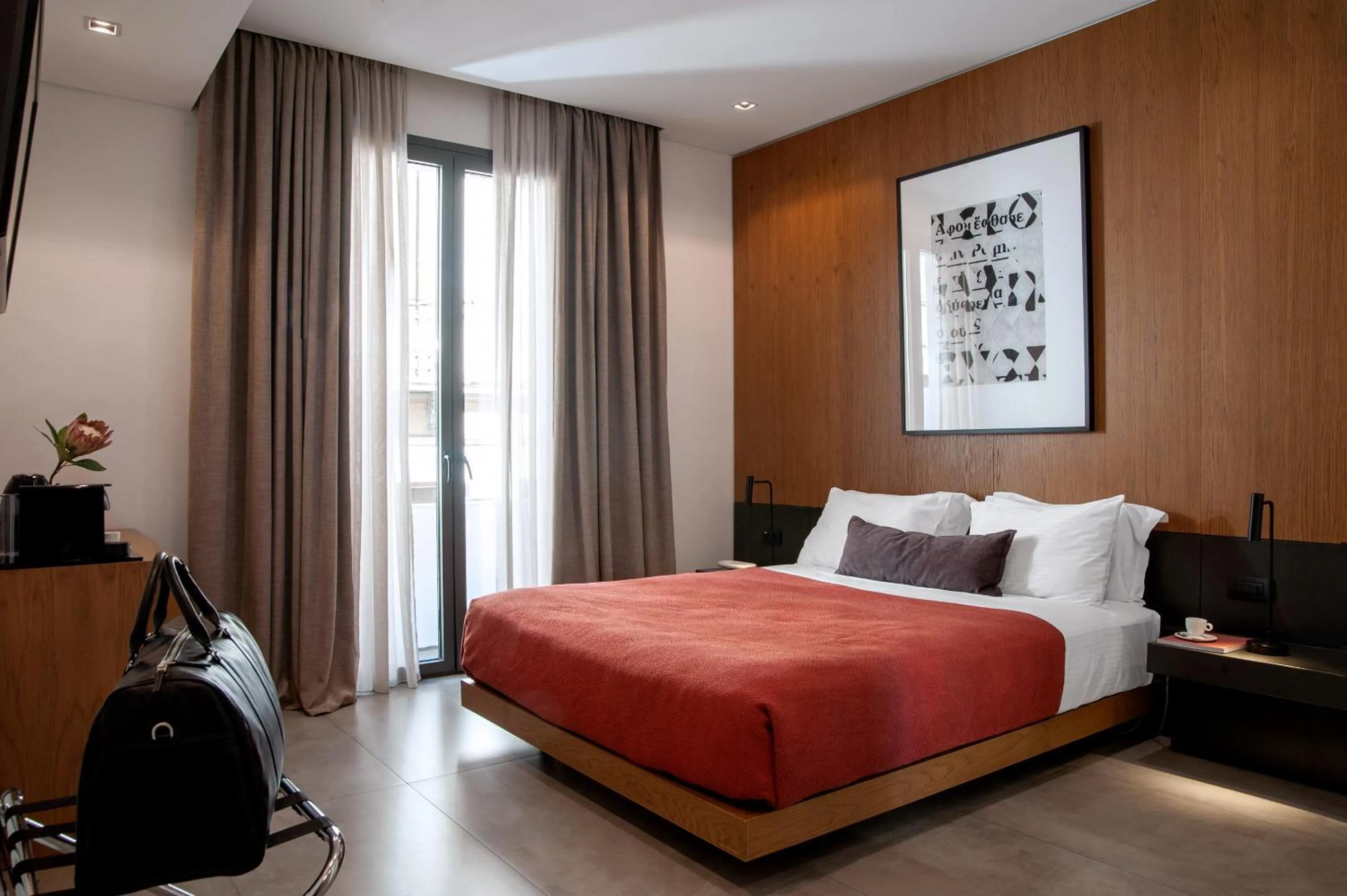 Bed in The Editor Hotel Athens