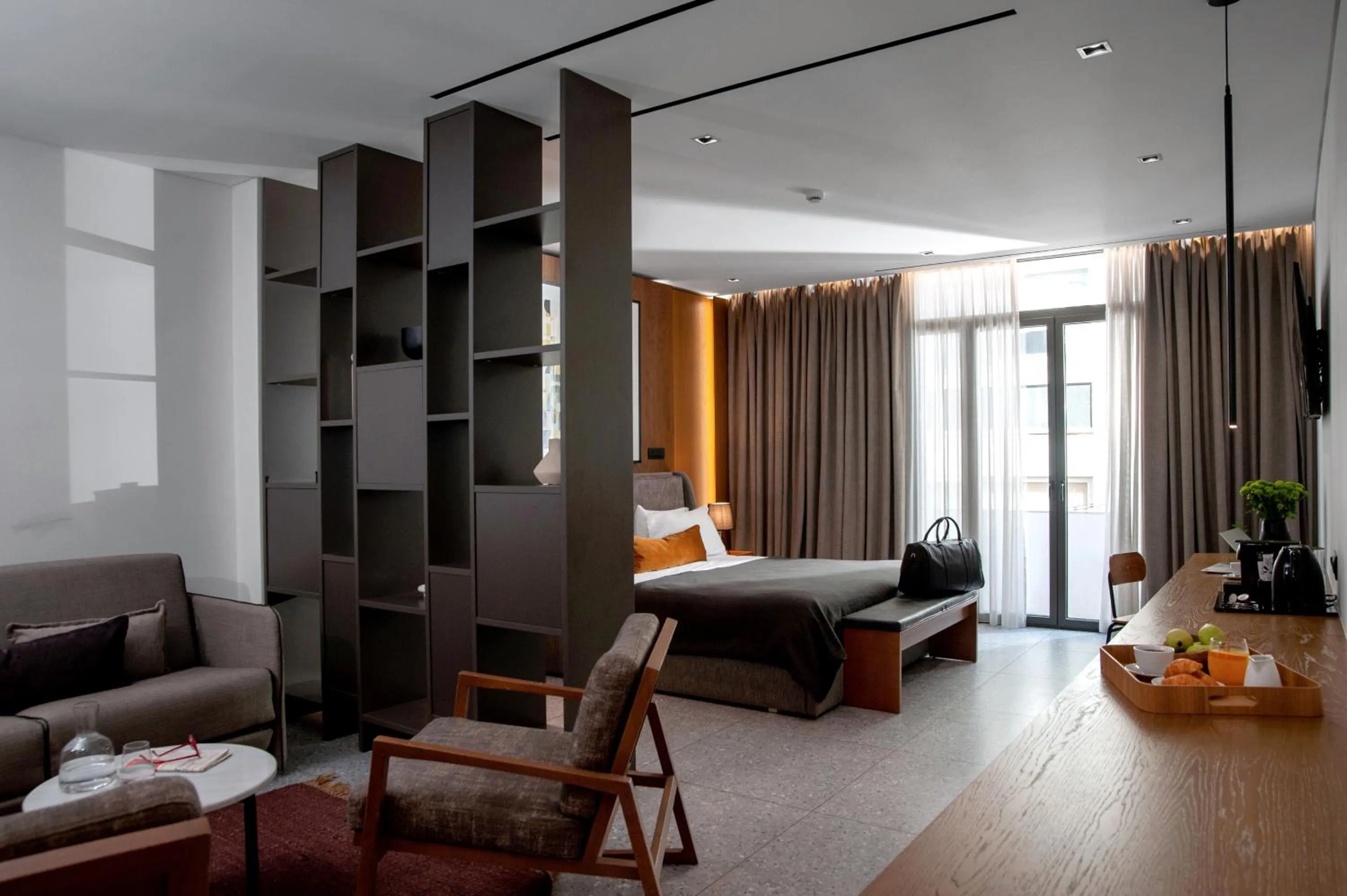 Bed in The Editor Hotel Athens