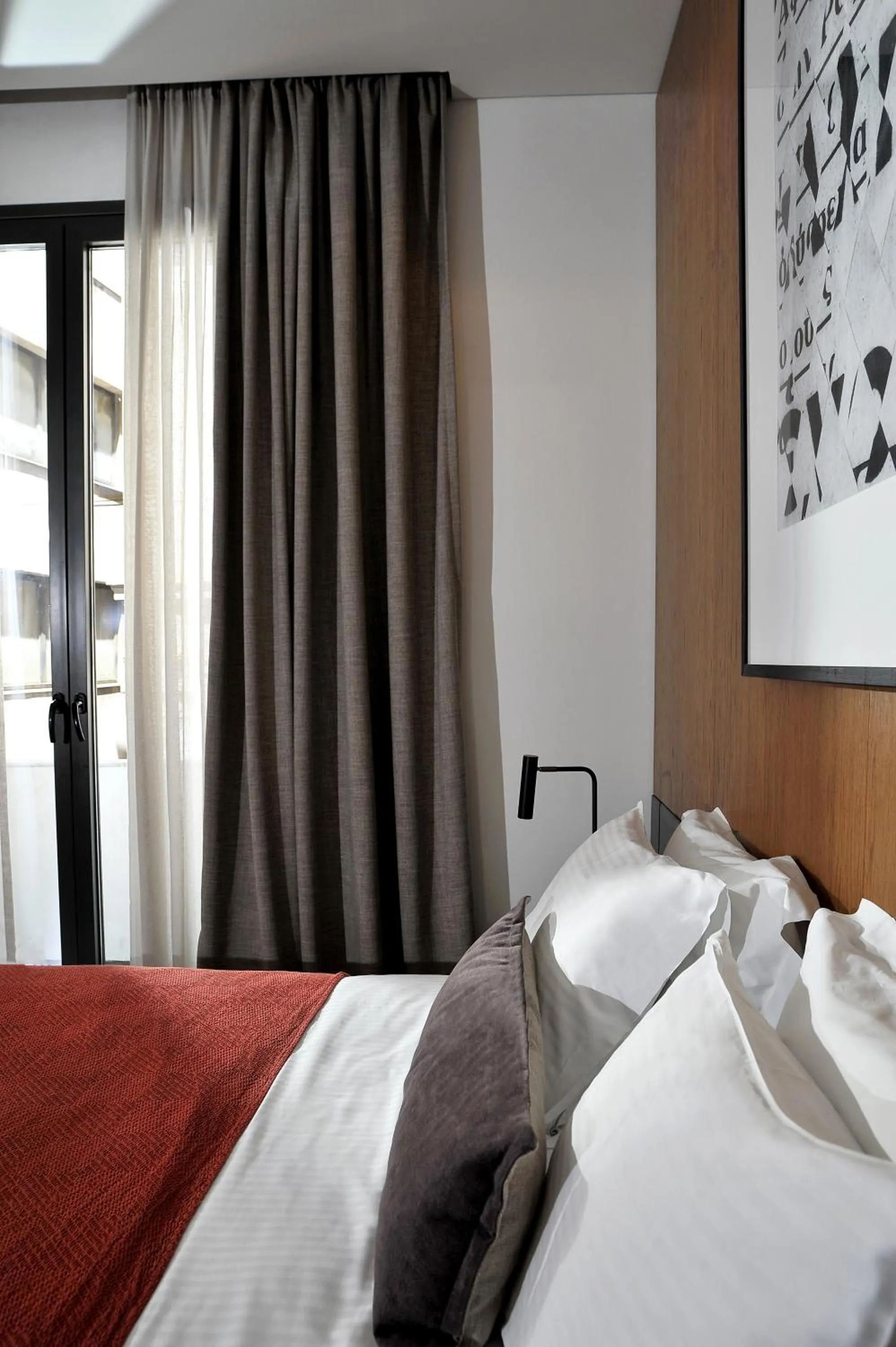 Bed in The Editor Hotel Athens