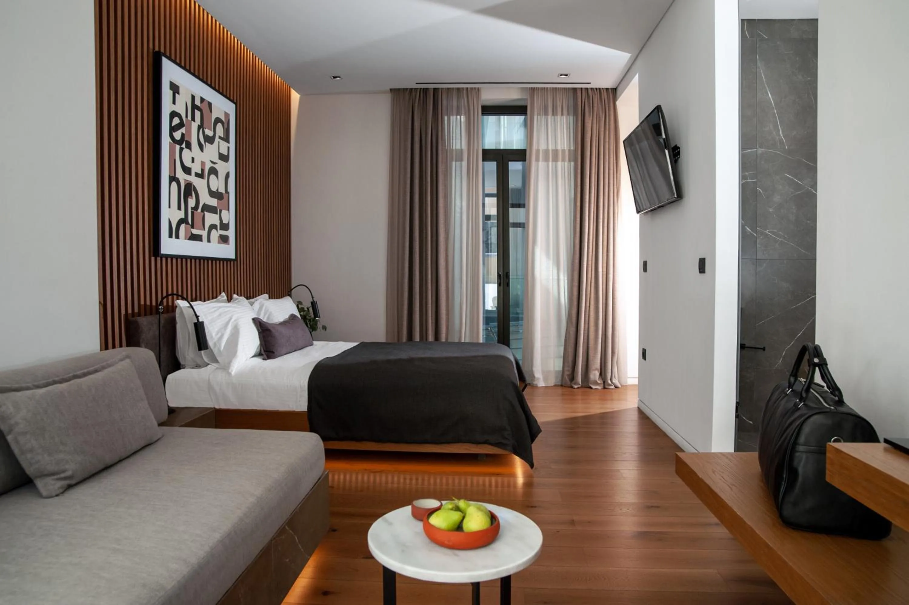 Bed in The Editor Hotel Athens