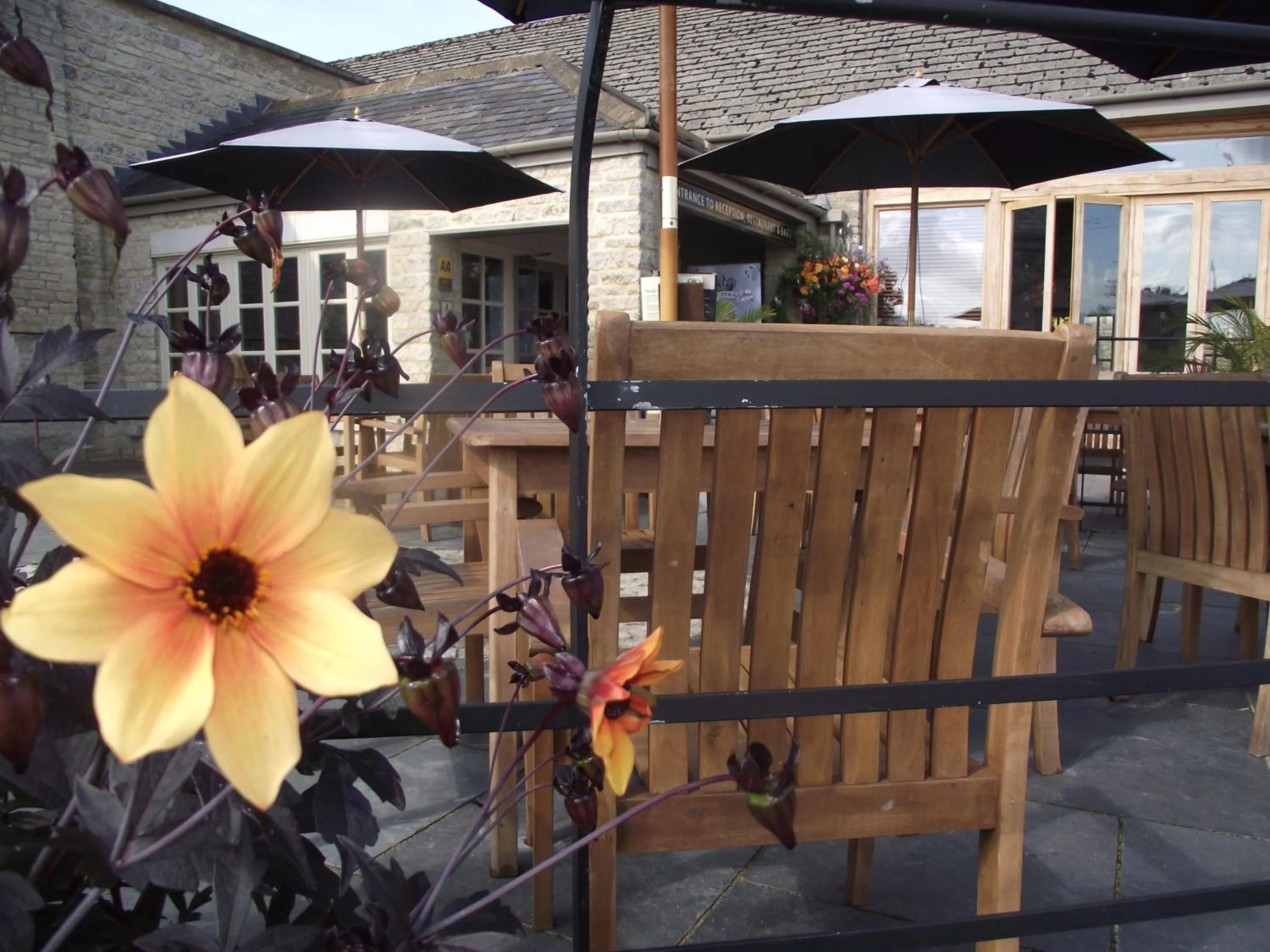 Balcony/Terrace in Sturdy`s Castle - Historic Coaching Inn near Blenheim Palace, Oxfordshire