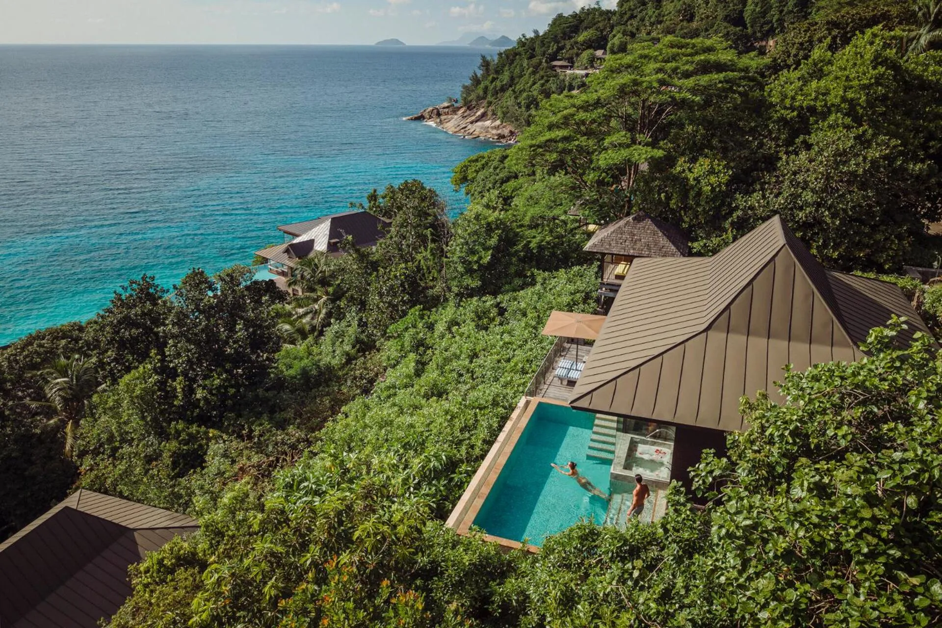 Pool view in Four Seasons Resort Seychelles
