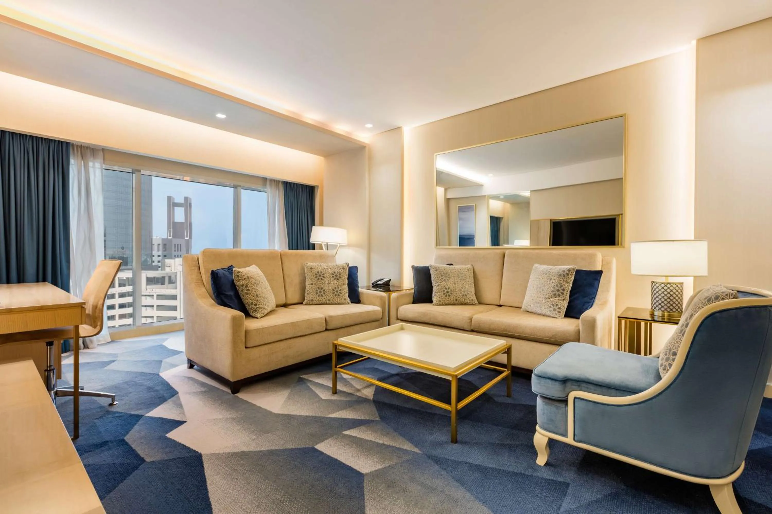 Bed in The Diplomat Radisson Blu Hotel Residence & Spa