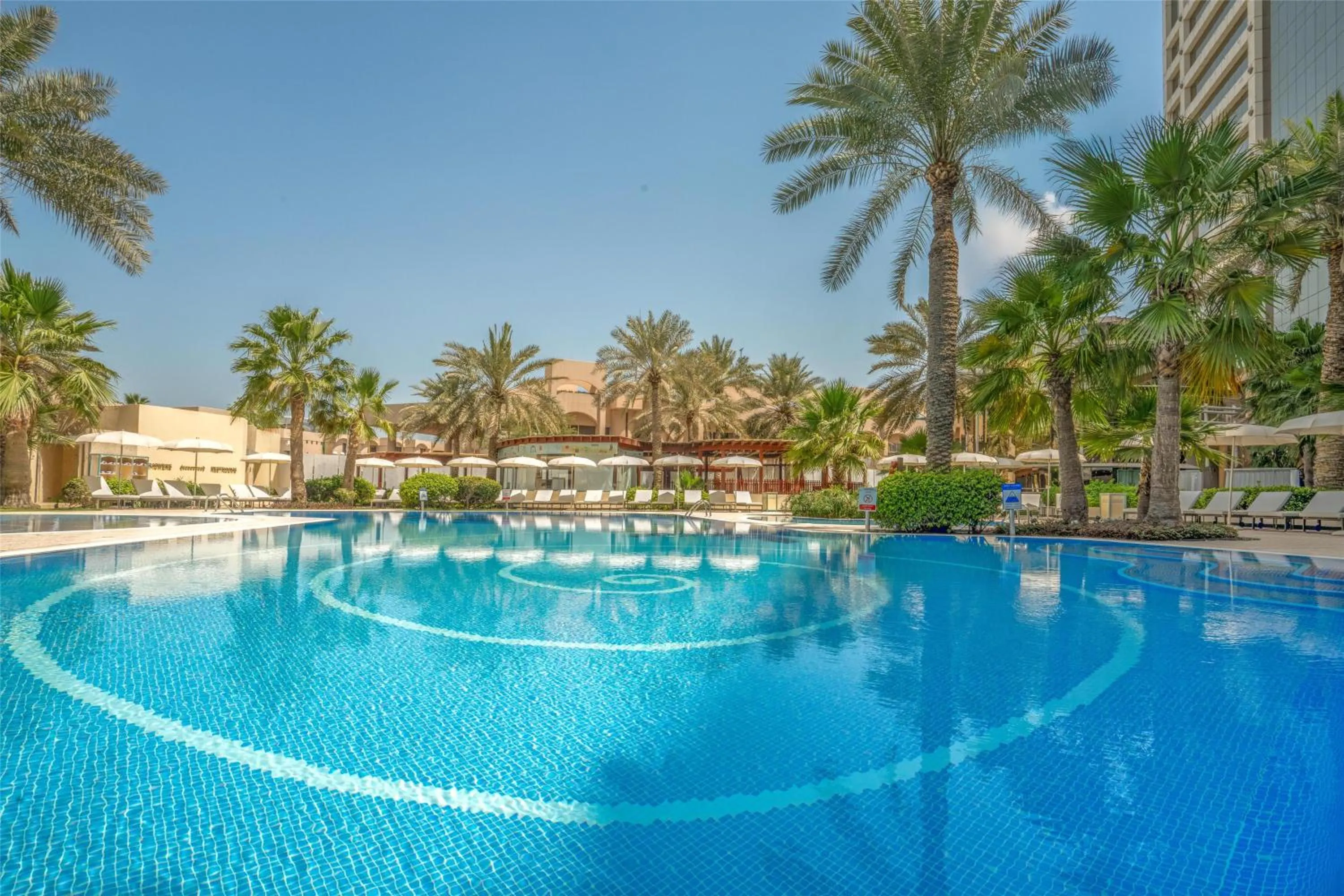 Pool view in The Diplomat Radisson Blu Hotel Residence & Spa