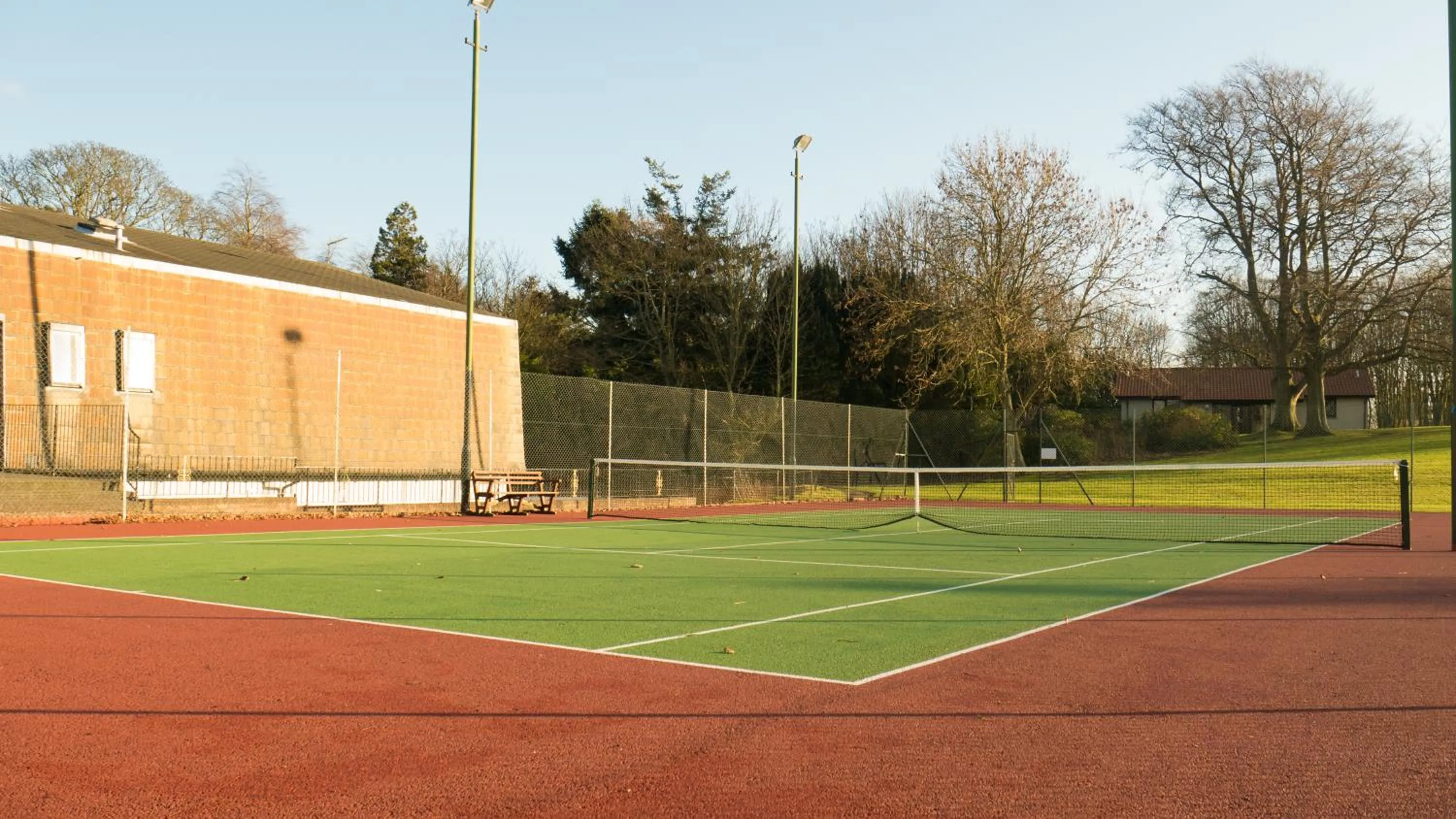 Tennis court in Kilconquhar Castle Estate