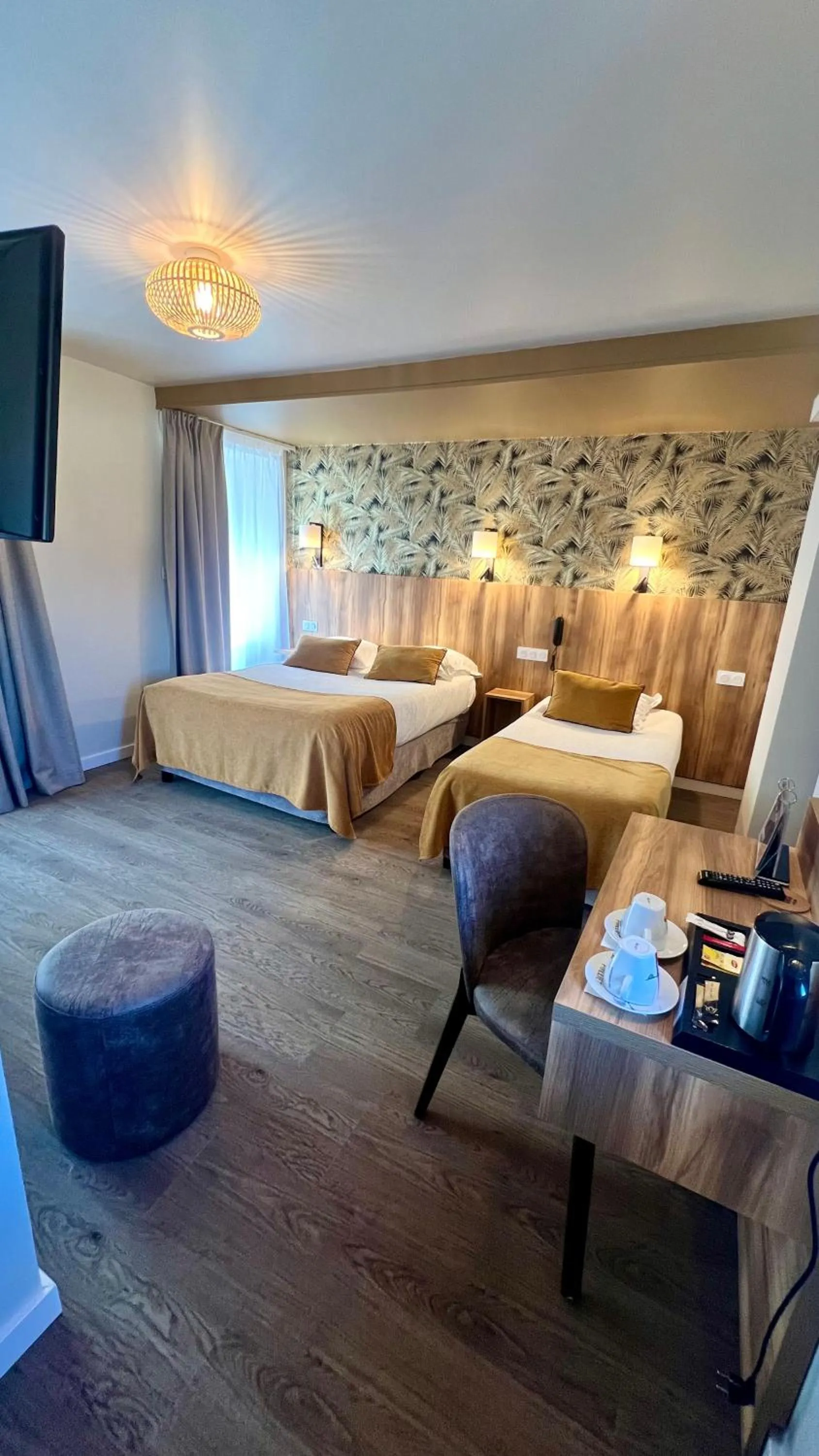 Bedroom, Bed in Logis Hôtel Restaurant Azalées